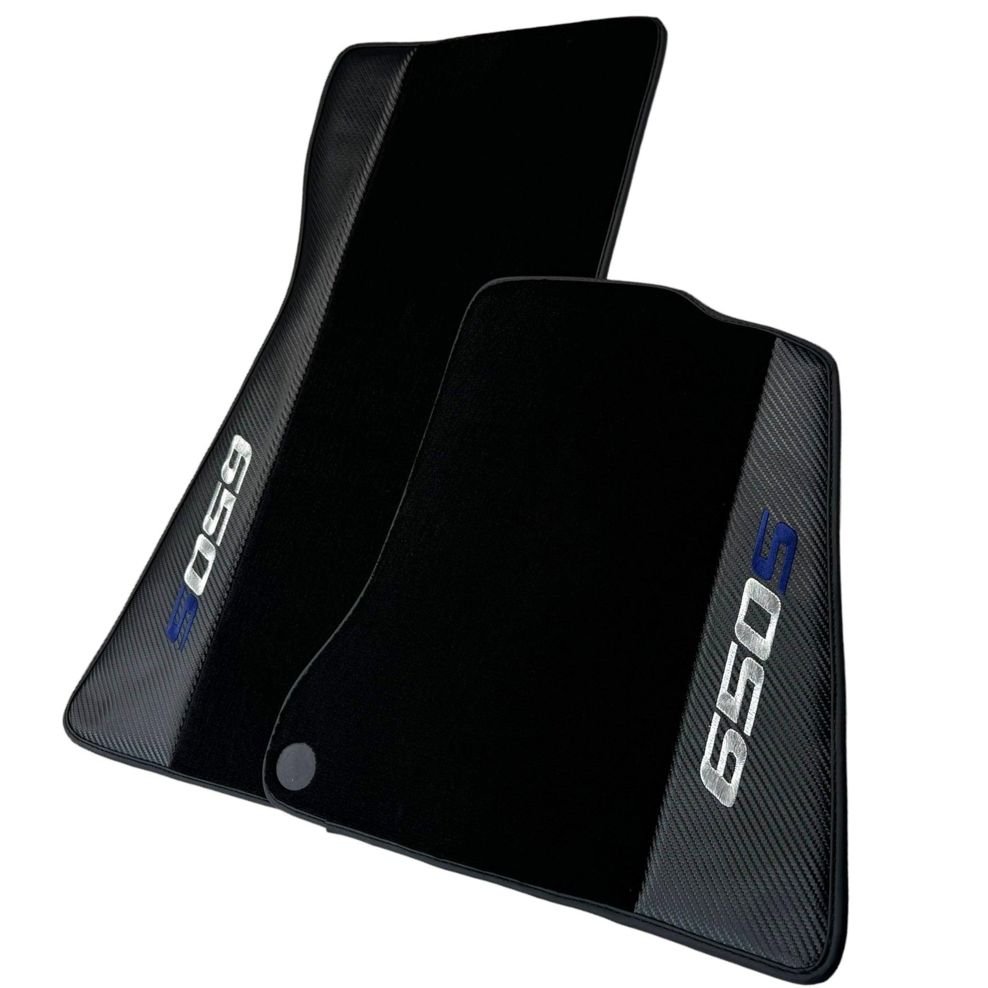 Black Floor Mats for McLaren 650S with Carbon | Right Hand Drive - AutoWin