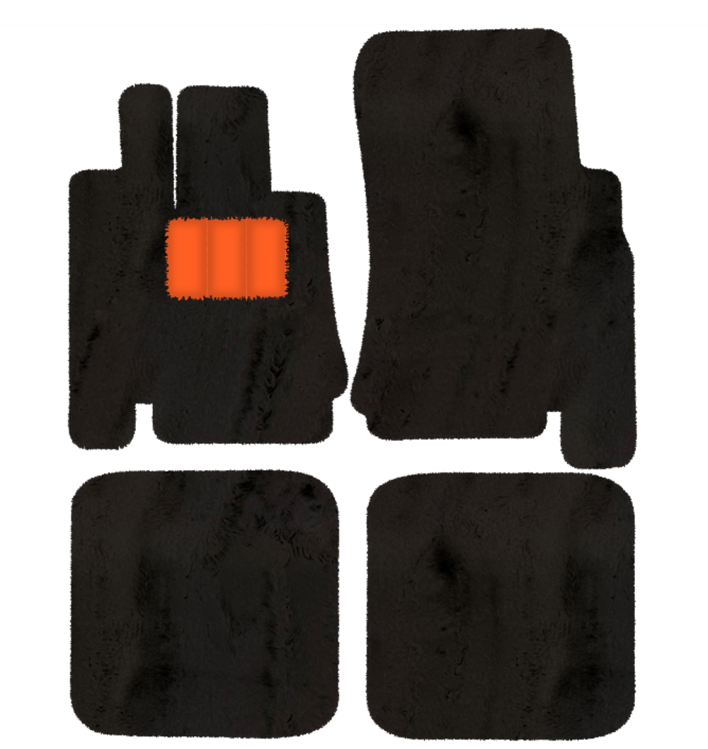 Black Sheepskin Floor Mats For Mercedes-Benz G Class 2019-2022 W463 ER56 Design - ER56 Design