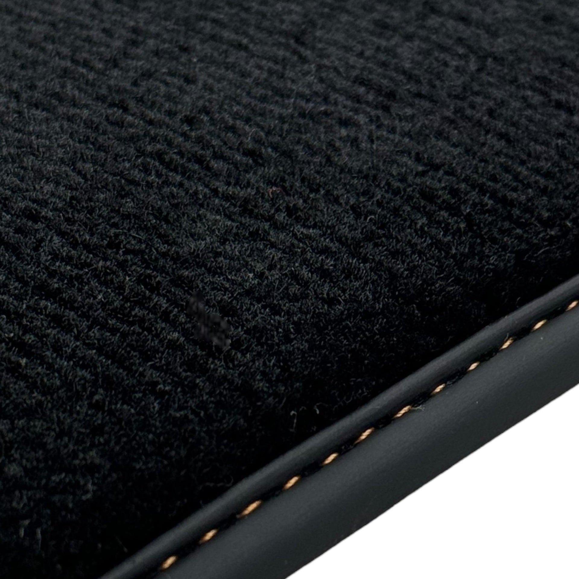 Black Floor Mats for McLaren 720S (2017-2021) with Orange Leather - AutoWin