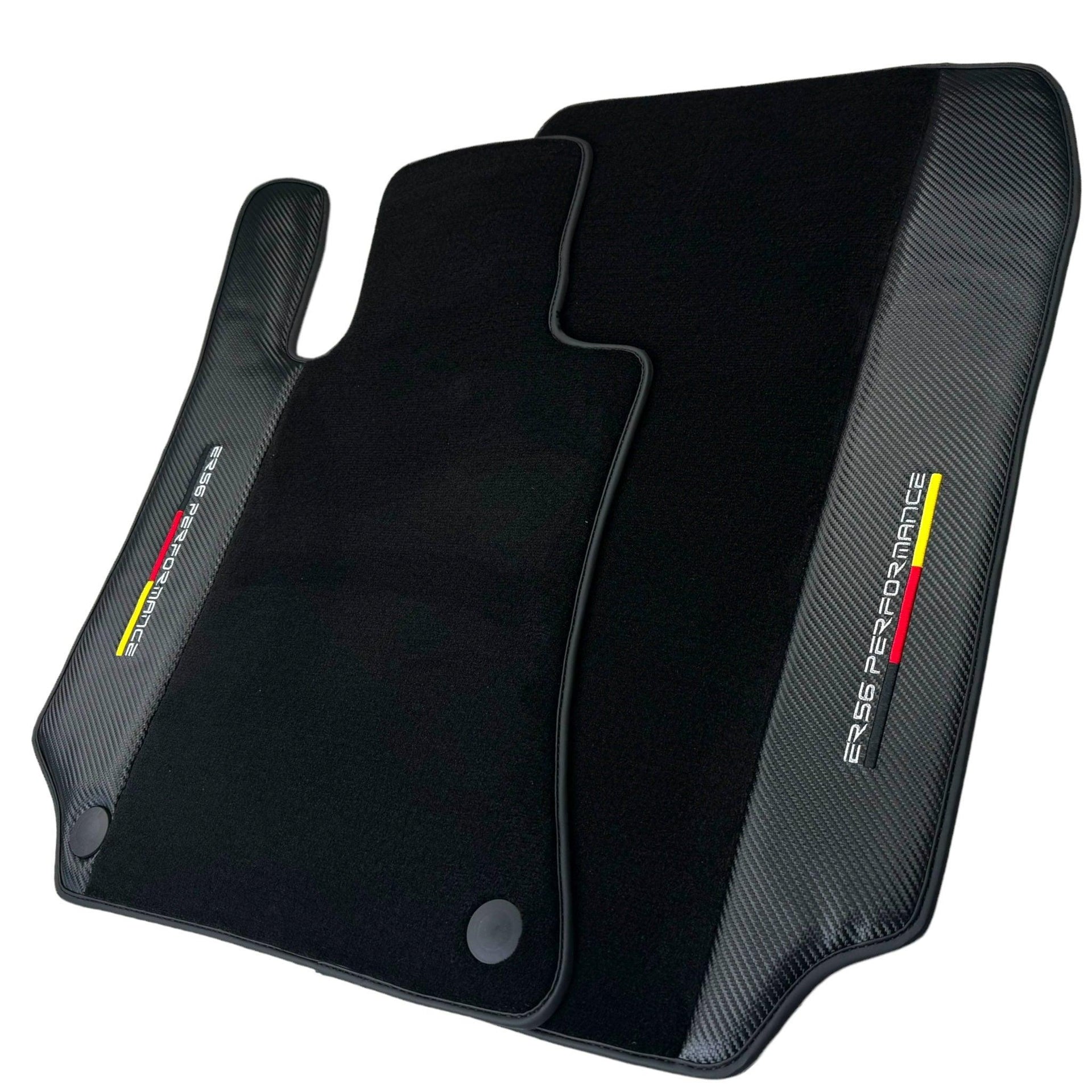 Black Floor Mats for Mercedes Benz CLS-Class C218 Coupe with Carbon | ER56 Performance - AutoWin