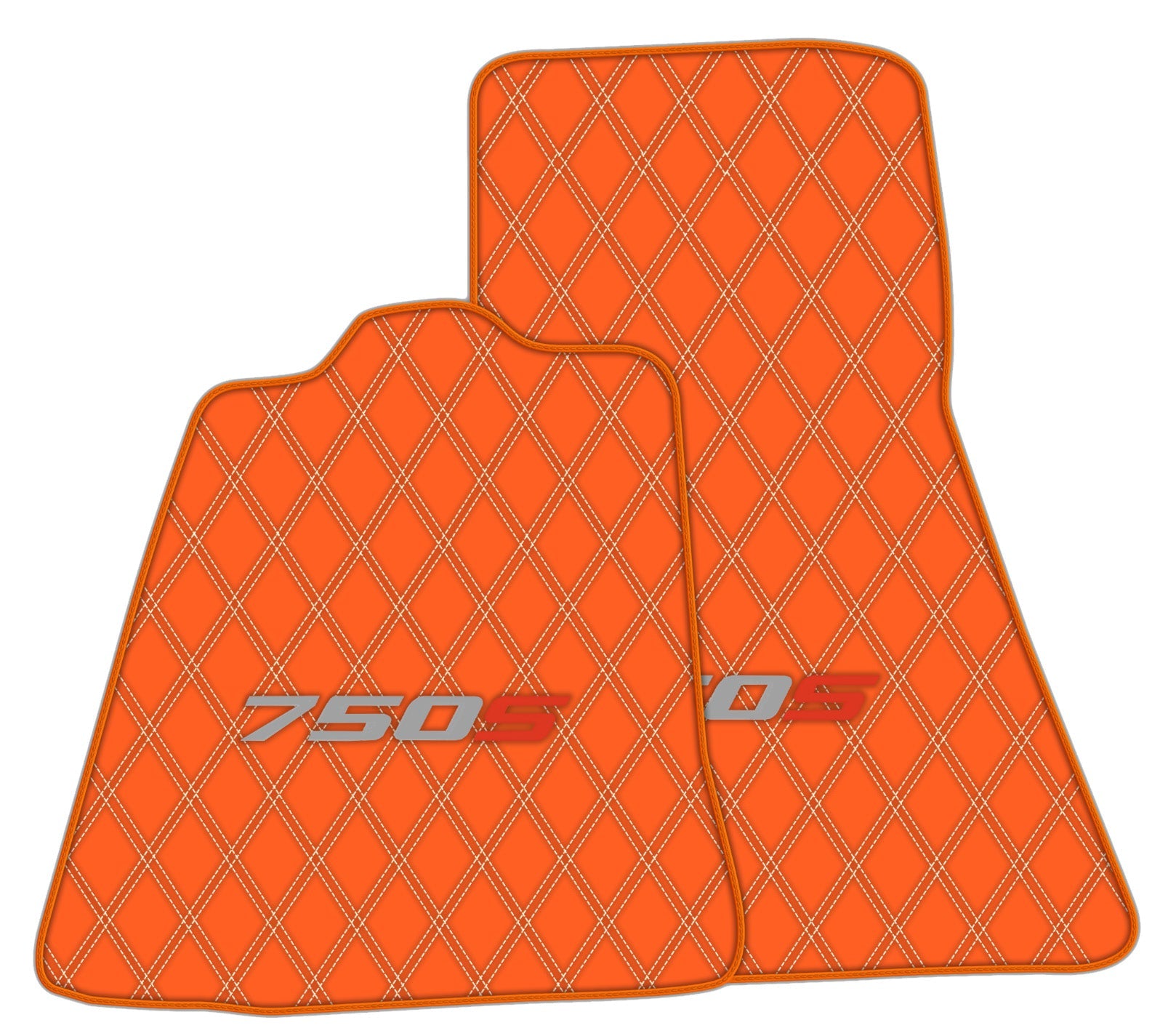 Orange Leather Floor Mats For McLaren 750S (2023-2025)
