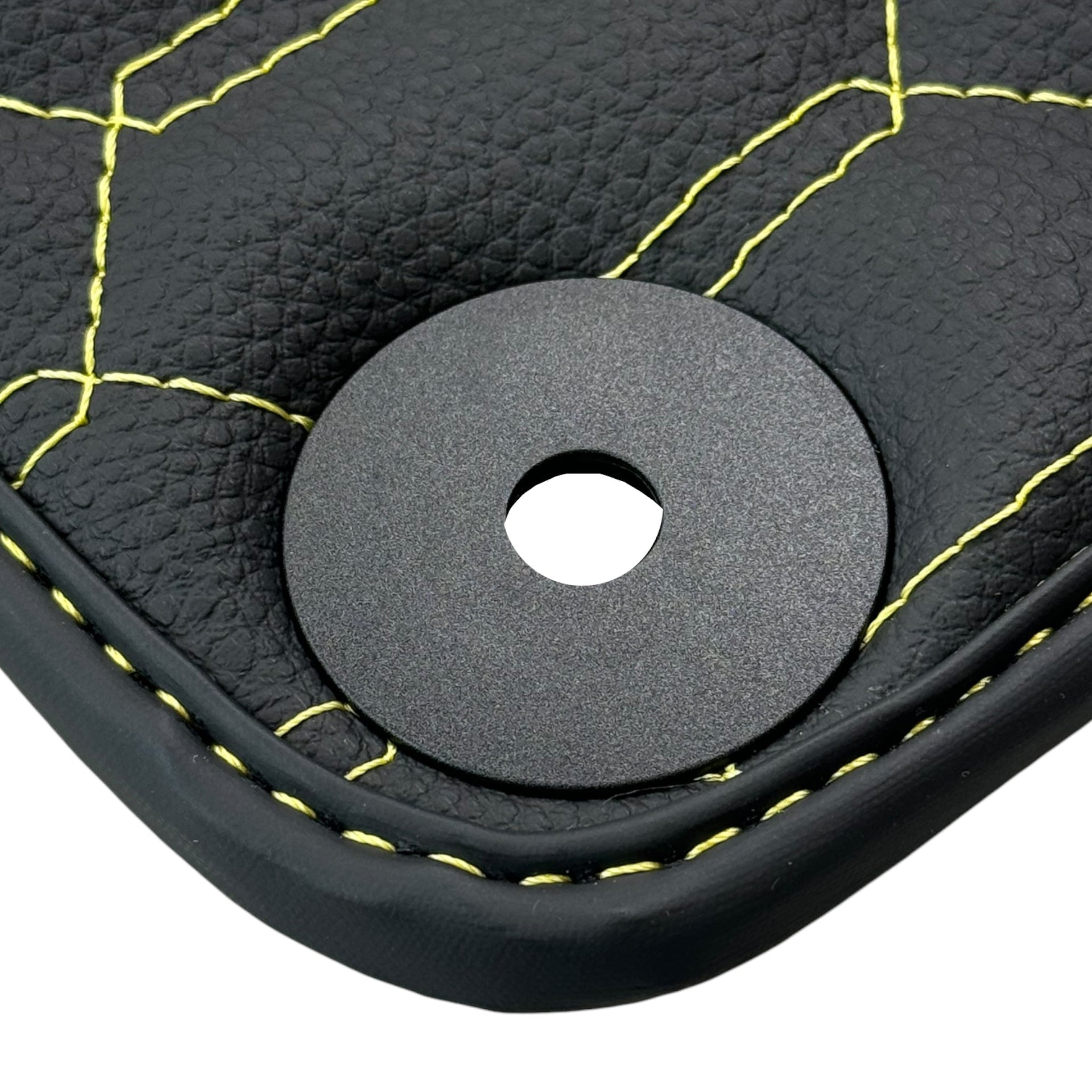 Floor Mats for Lamborghini Huracan Leather Yellow Stitching