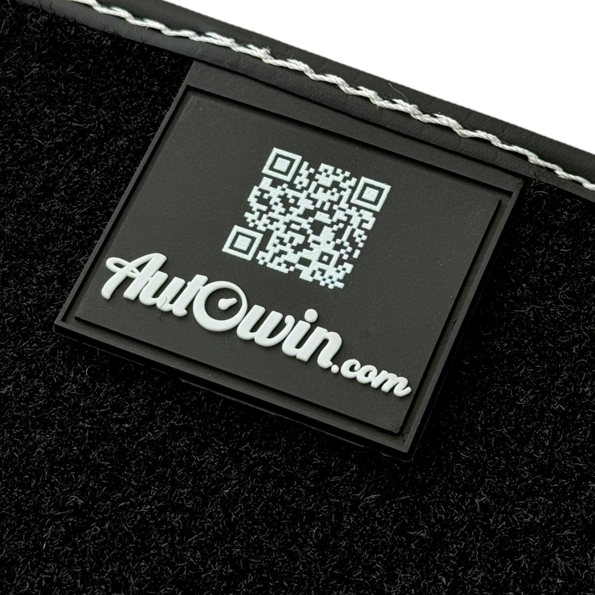 Black Floor Mats for Rolls Royce Cullinan with Black Leather - AutoWin