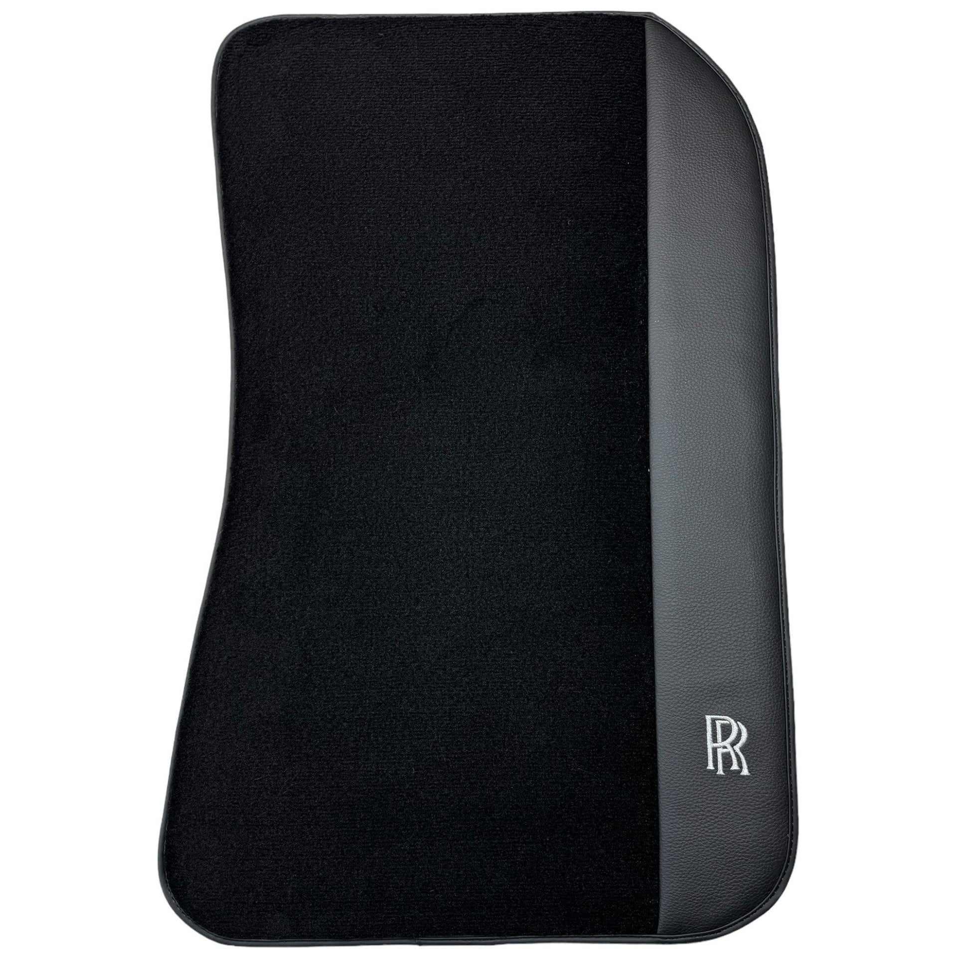 Black Floor Mats for Rolls Royce Cullinan with Black Leather - AutoWin