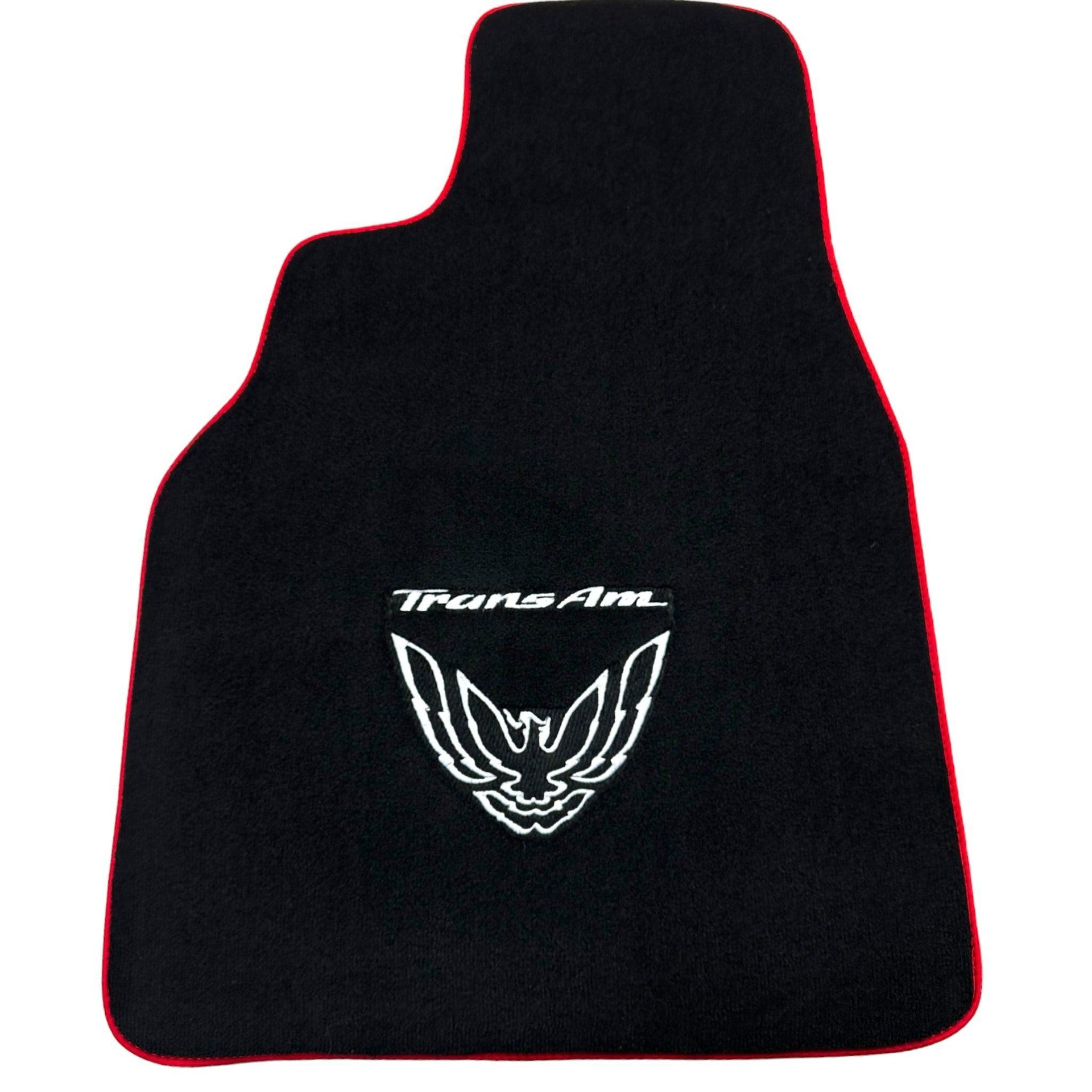 Black Floor Mats Red Trim for Pontiac FireBird (1993-2002) Trans Am - AutoWin