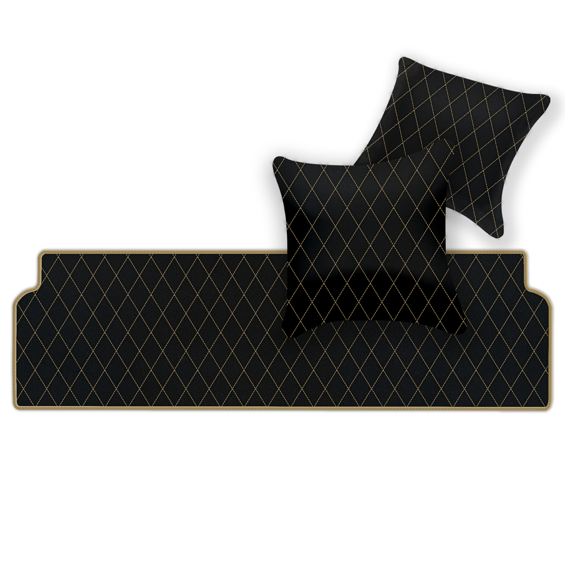 Premium Black Leather Floor Mats for Ferrari F8 Tributo (2019-2023)