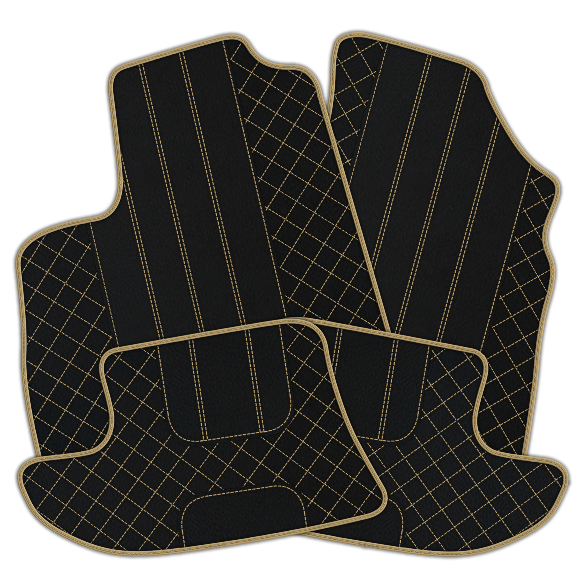 Black Leather Floor Mats for Bentley Continental GT (2011-2018)