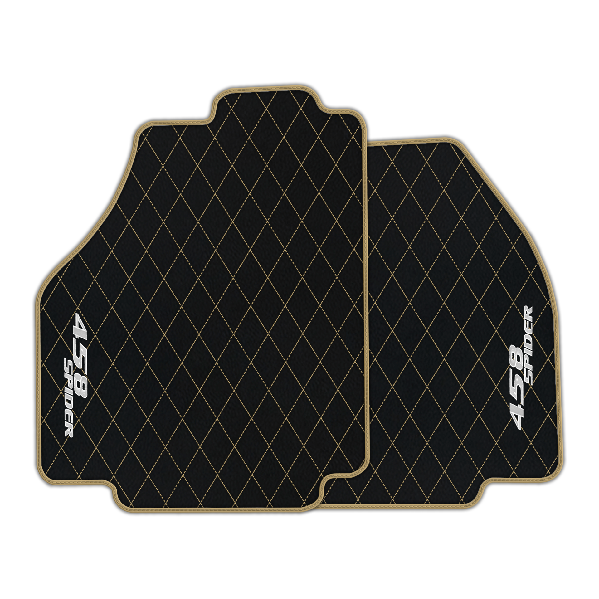 Premium Black Leather Floor Mats for Ferrari 458 Speciale (2012-2015)
