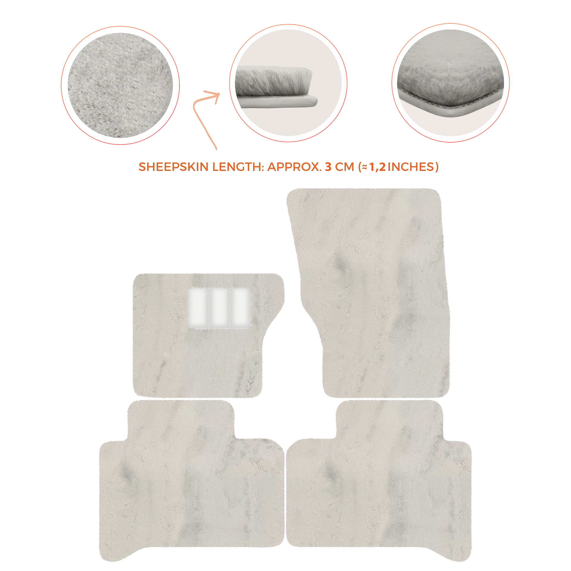 Luxurious Premium Sheepskin Floor Mats for Range Rover (2012-2022)