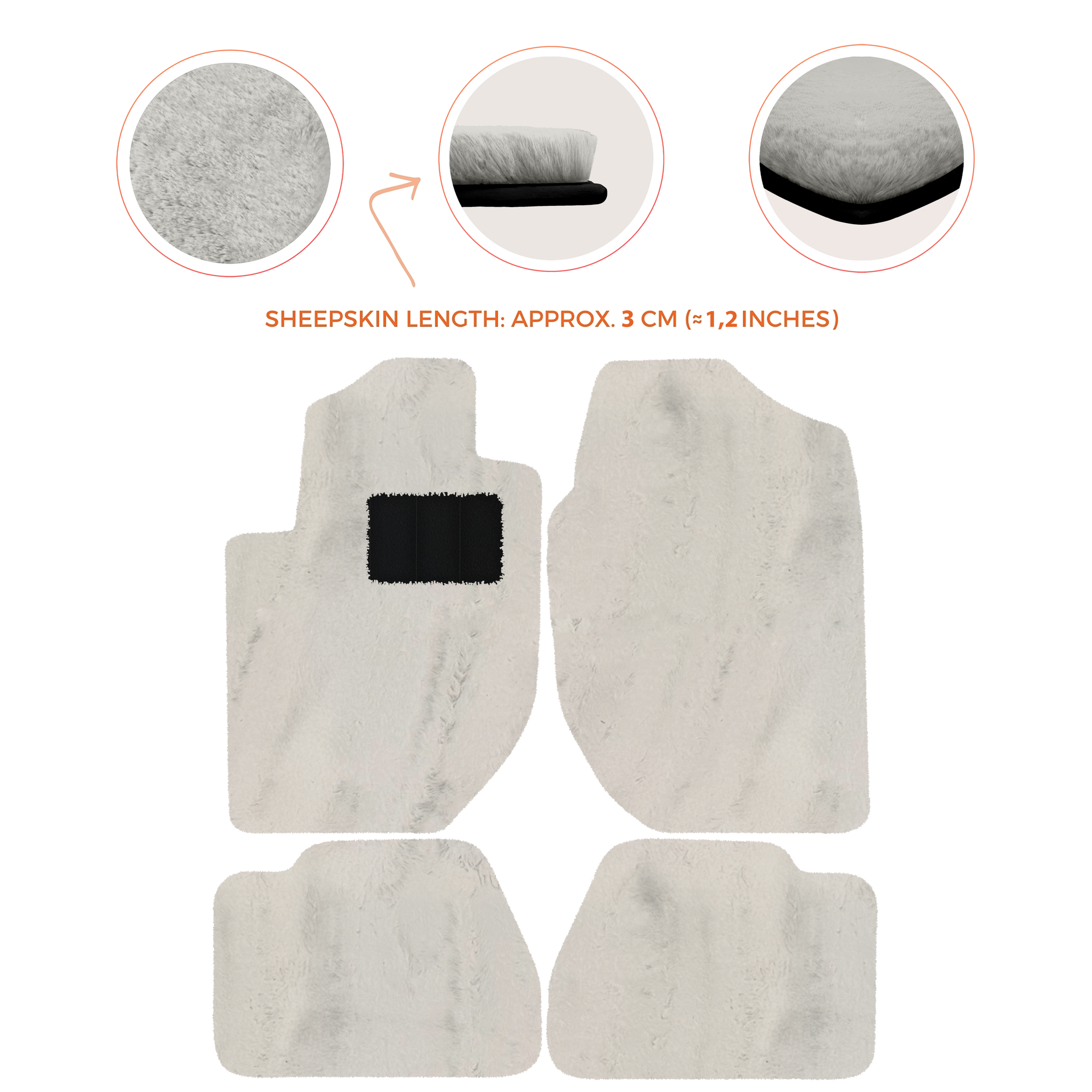 Premium Sheepskin Floor Mats for Land Rover Freelander (1997-2003)