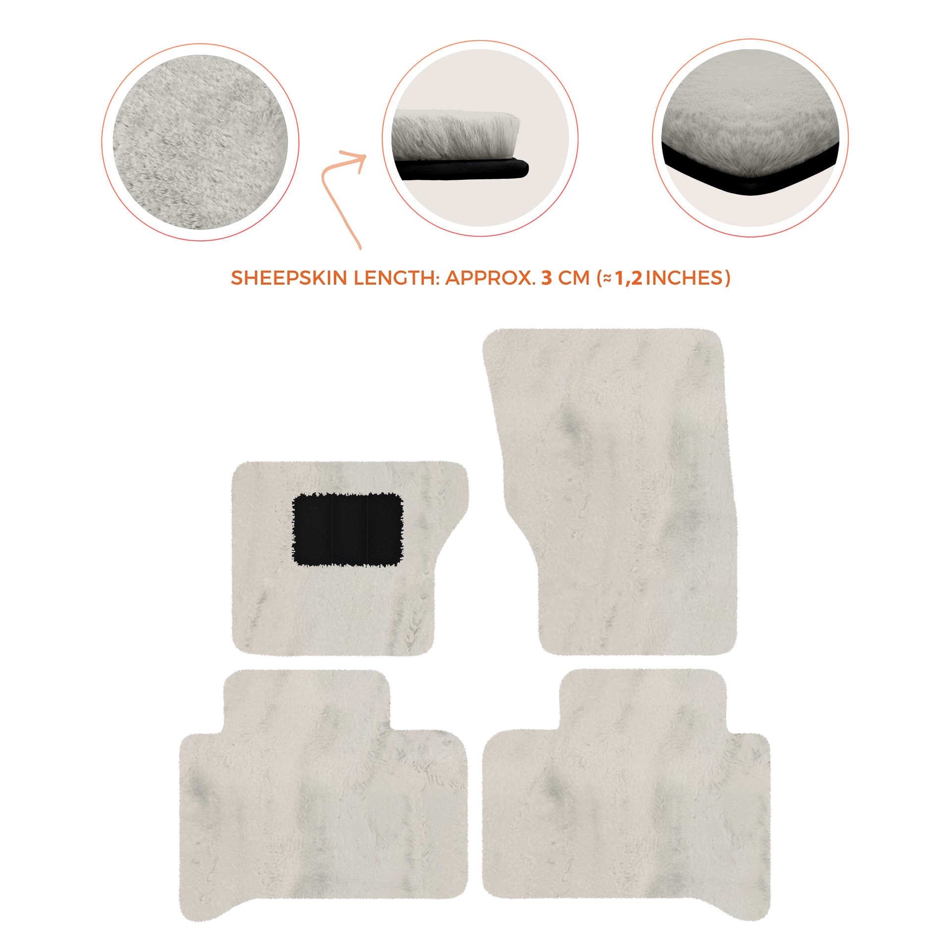 Luxury Sheepskin Floor Mats for Range Rover Velar (2017-2024)