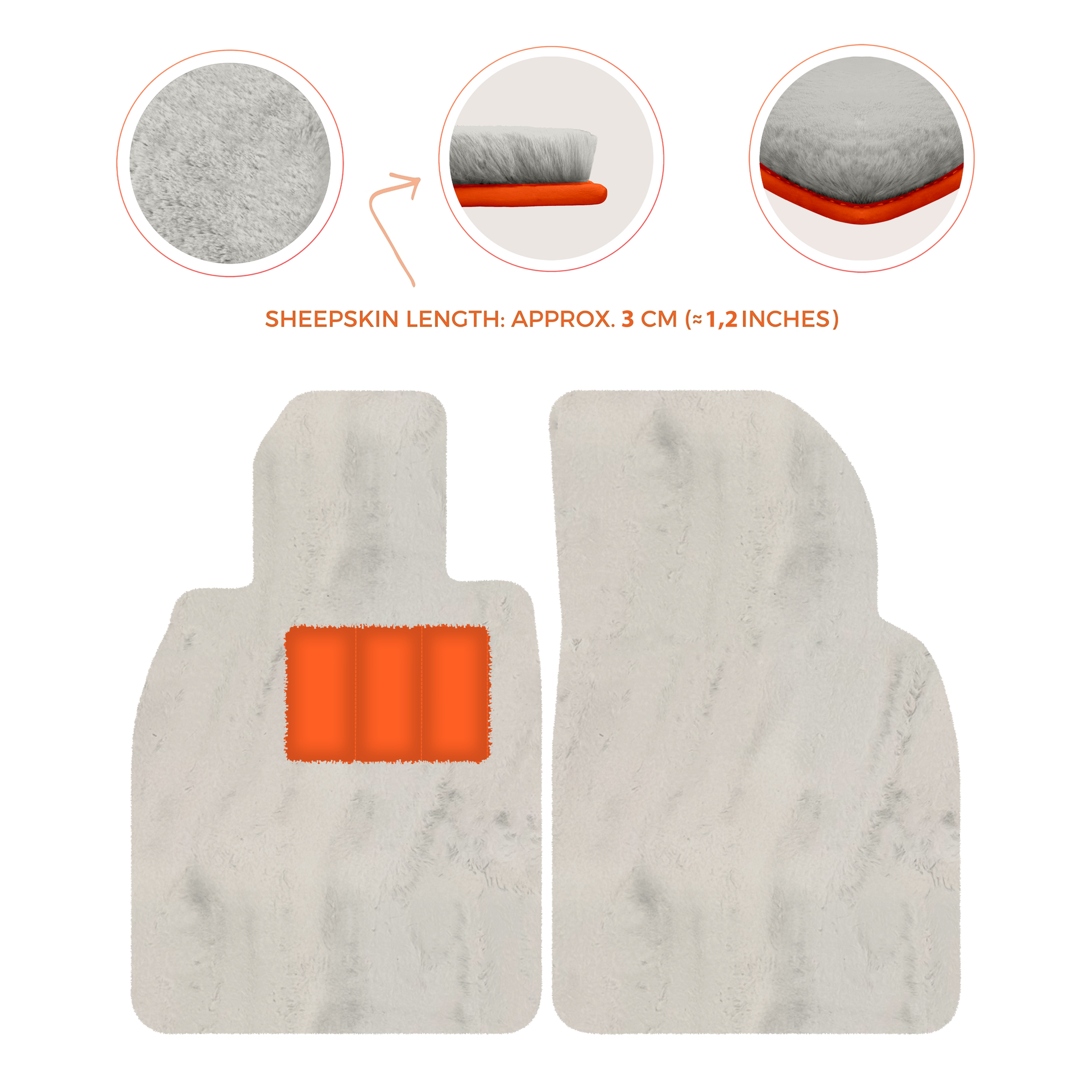 Deluxe Luxury Sheepskin Floor Mats for Porsche 911 SC (1978-1984)