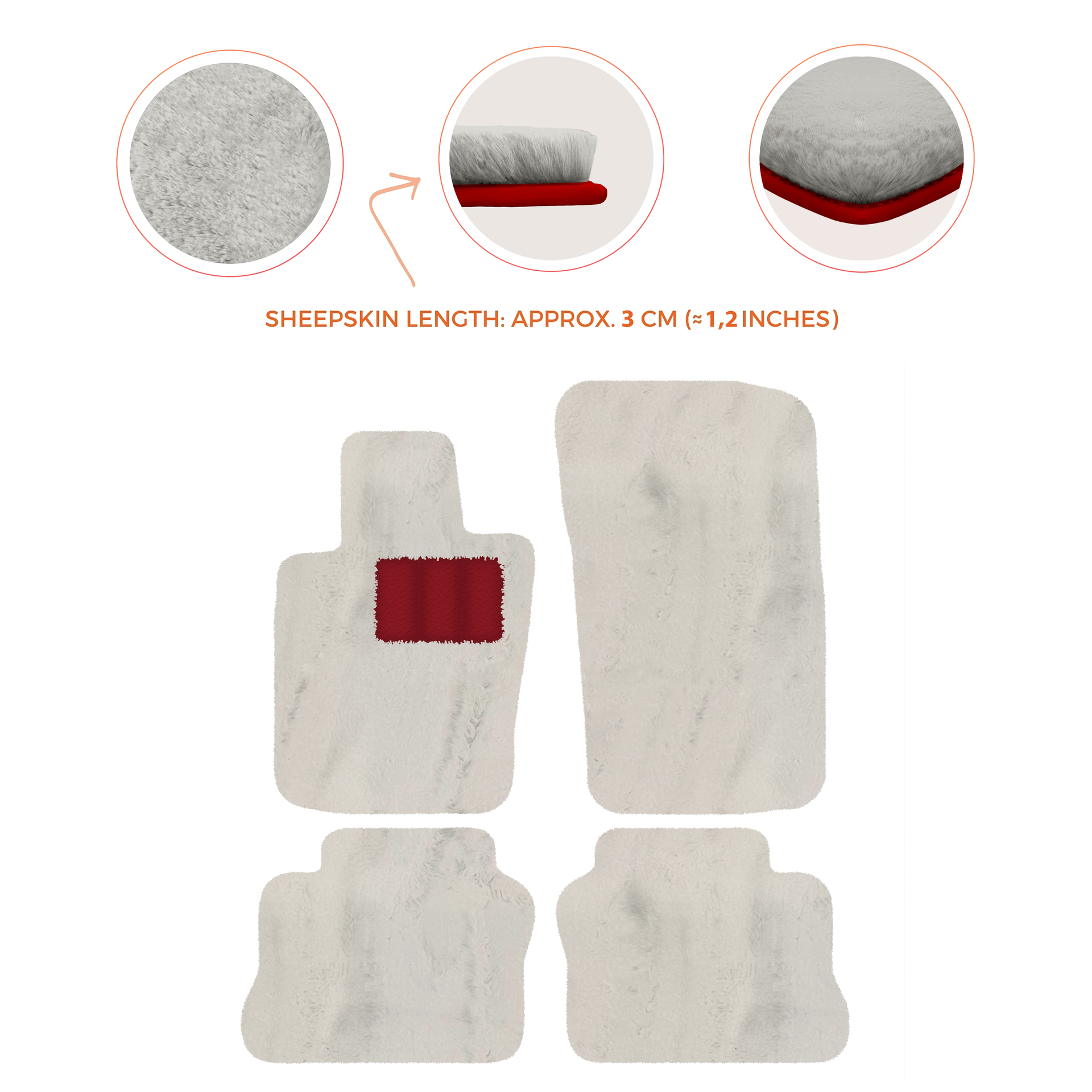 Luxurious Sheepskin Floor Mats for Porsche Panamera (2009-2016)