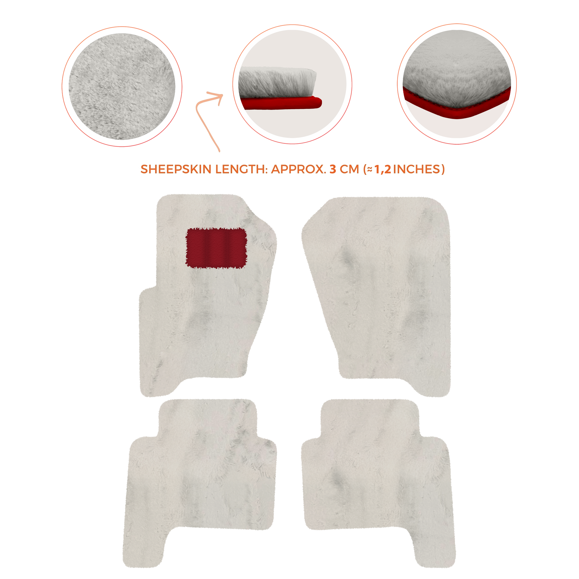 Luxury Sheepskin Floor Mats for Land Rover Discovery (2017-2026)