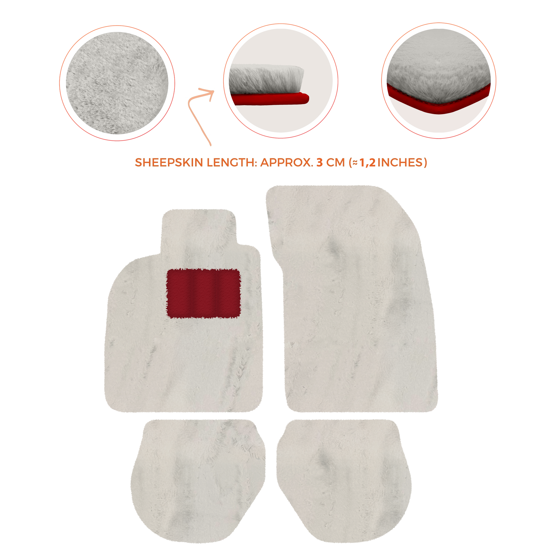 Customizable Leather Floor Mats with Divario Pattern for Porsche 911 - 993 (1994-1998) - AutoWin