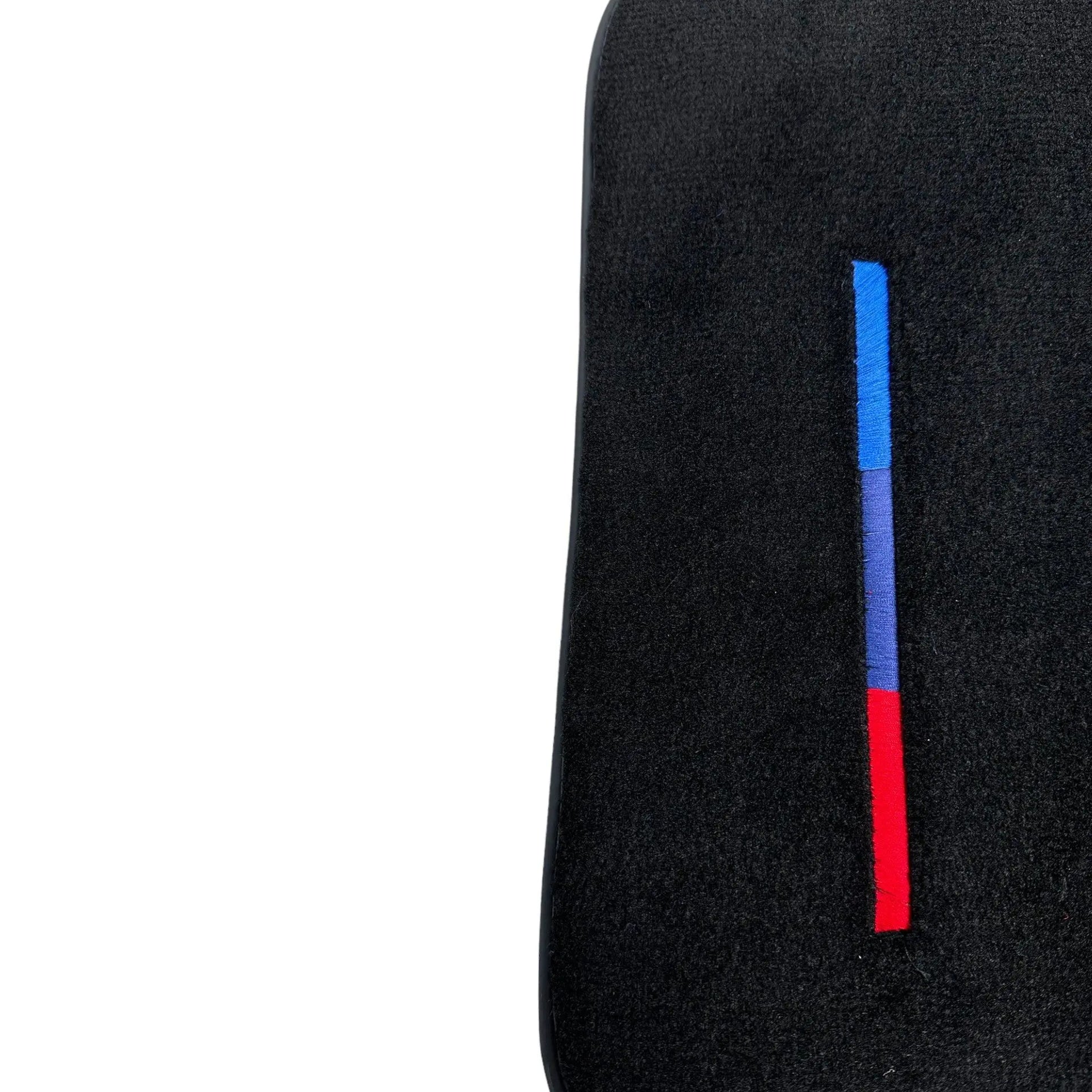 Black Floor Mats For BMW 4 Series F32 With Color Stripes Tailored Set Perfect Fit - AutoWin