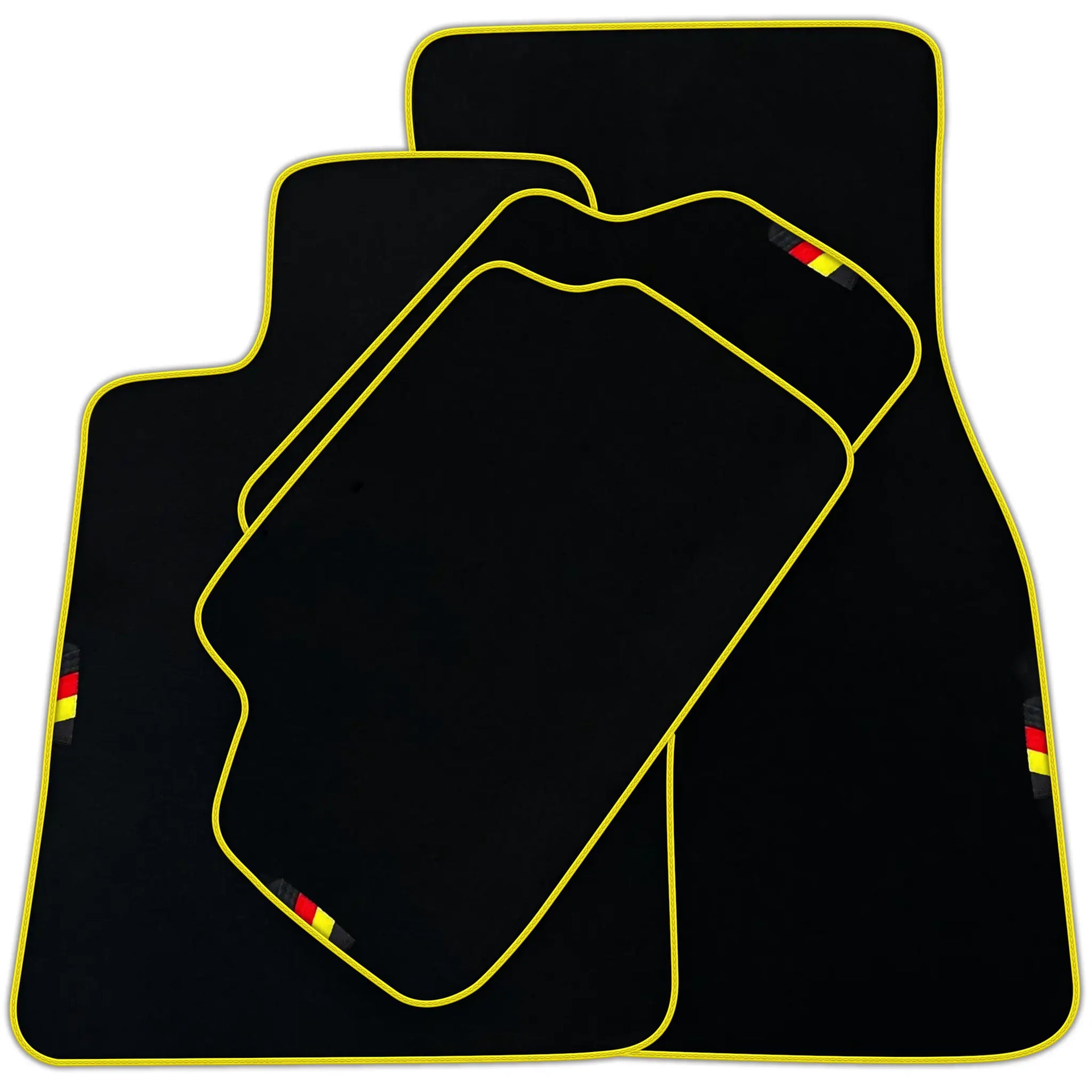 Black Floor Mats For BMW 7 Series F02 Germany Edition AutoWin Brand | Various Trim Colors