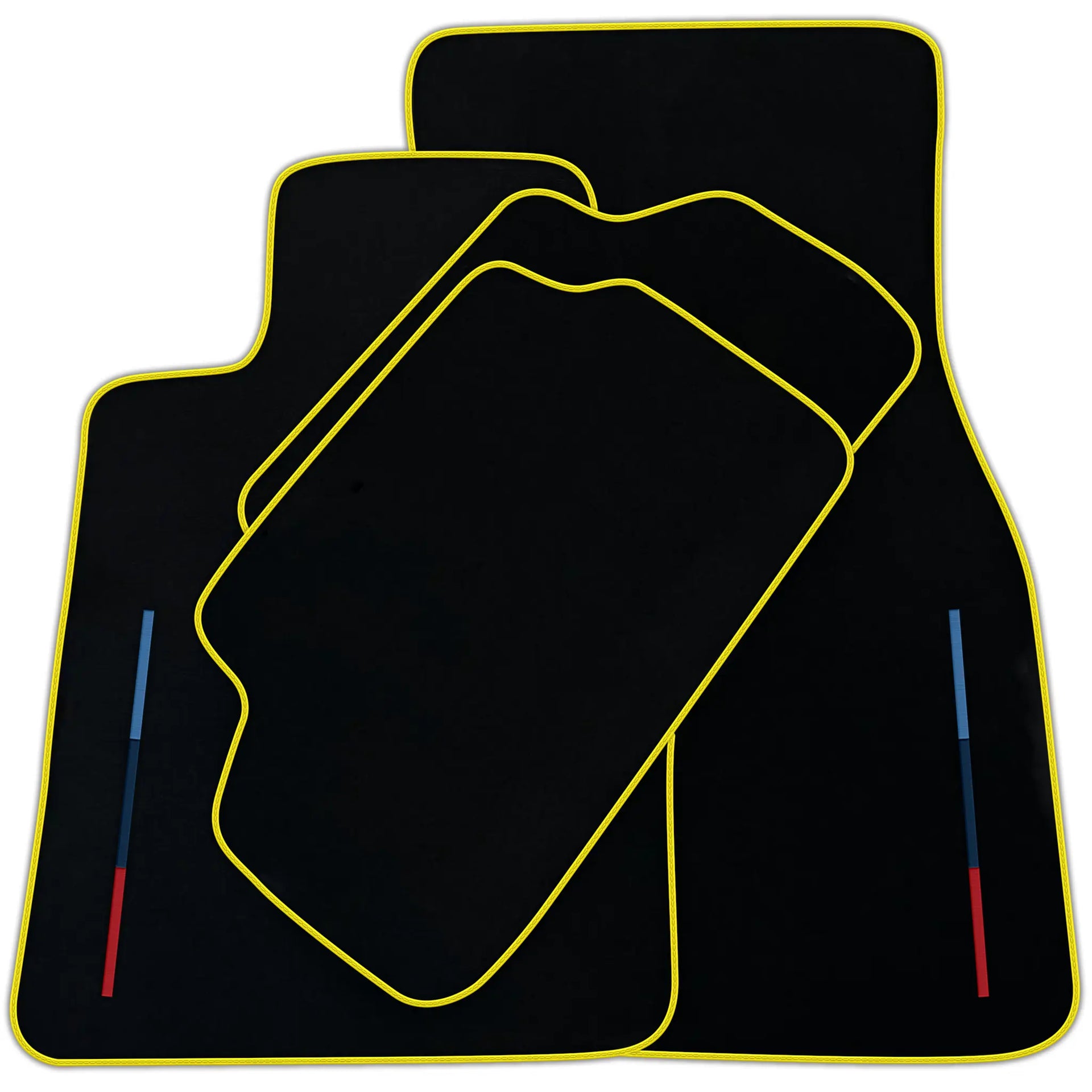 Black Floor Mats For BMW X6 Series F16 With Color Stripes Tailored Set Perfect Fit | Various Trim Colors