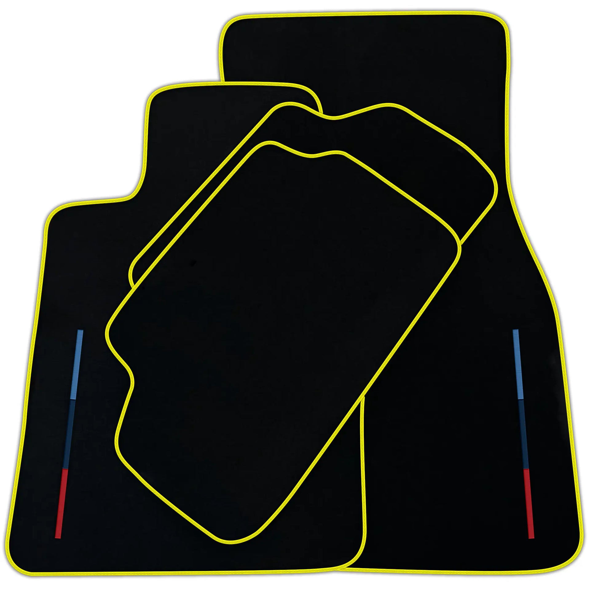 Black Floor Mats For BMW X6 Series G06 With Color Stripes Tailored Set Perfect Fit | Various Trim Colors