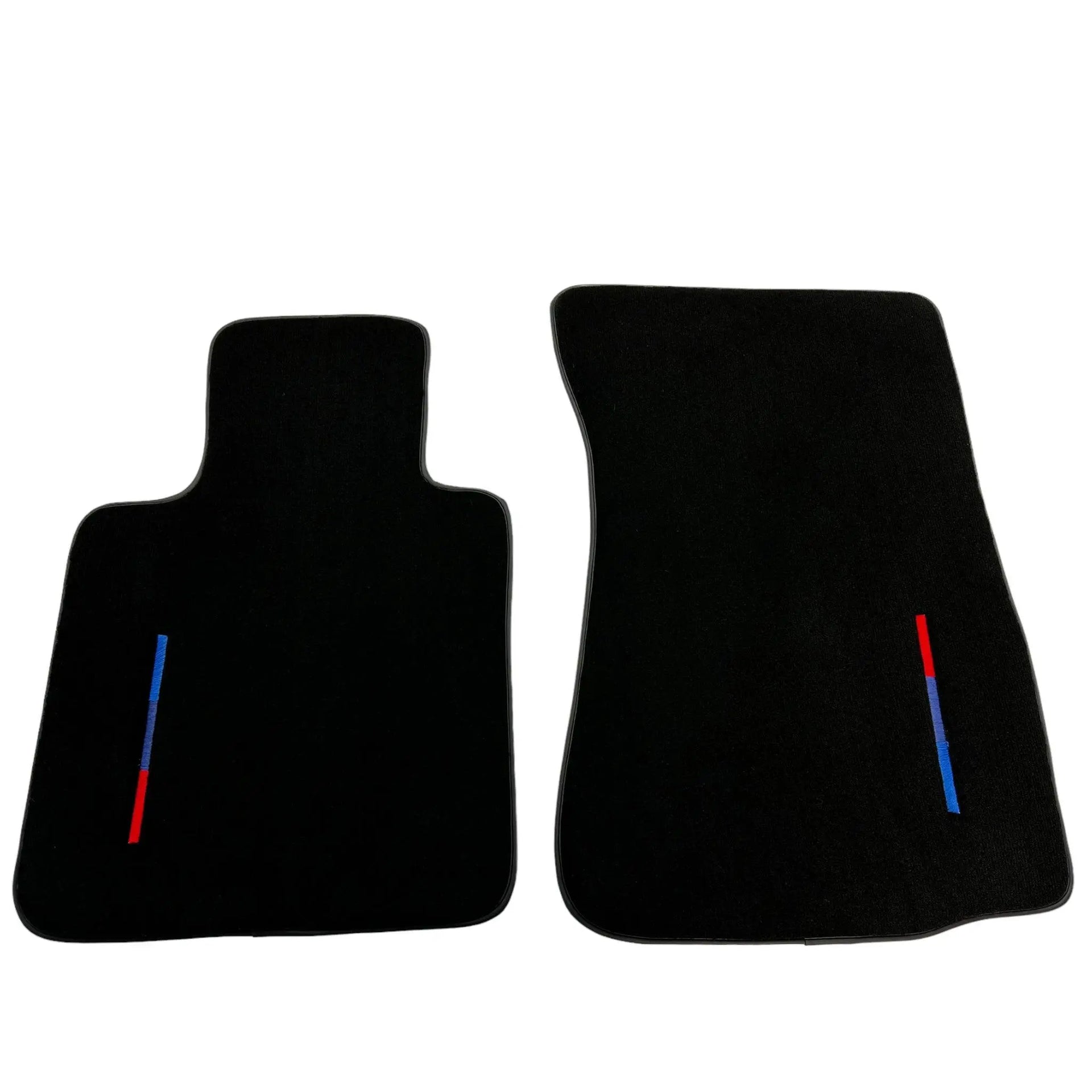 Black Floor Mats For BMW Z4 Series E89 With Color Stripes Tailored Set Perfect Fit - AutoWin