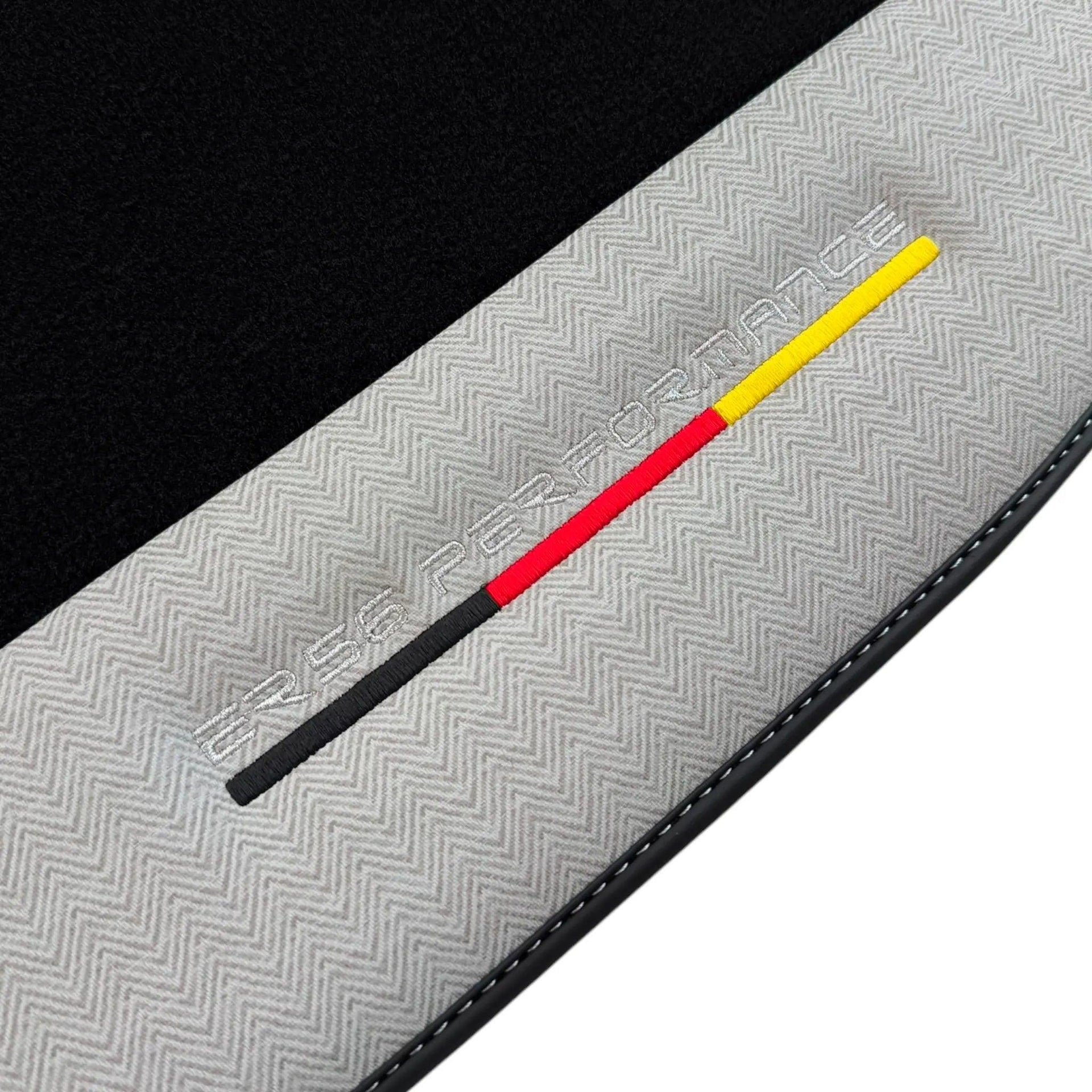 Black Floor Mats for BMW G61 (2023-2026) Touring with Gray Leather