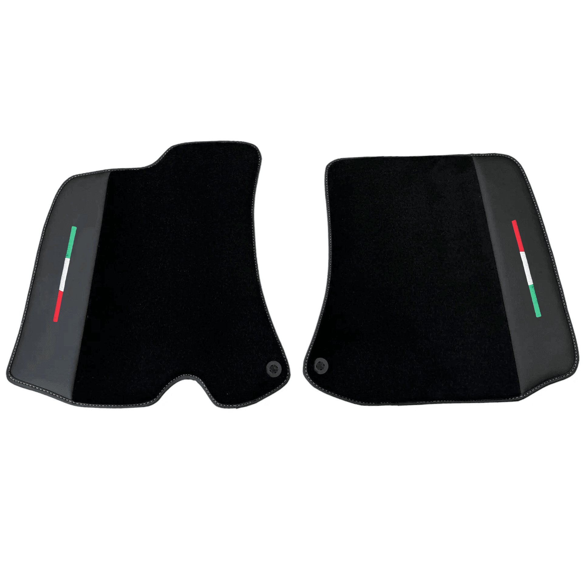 Black Floor Mats for Ferrari Portofino (2018-2023) with Leather - AutoWin