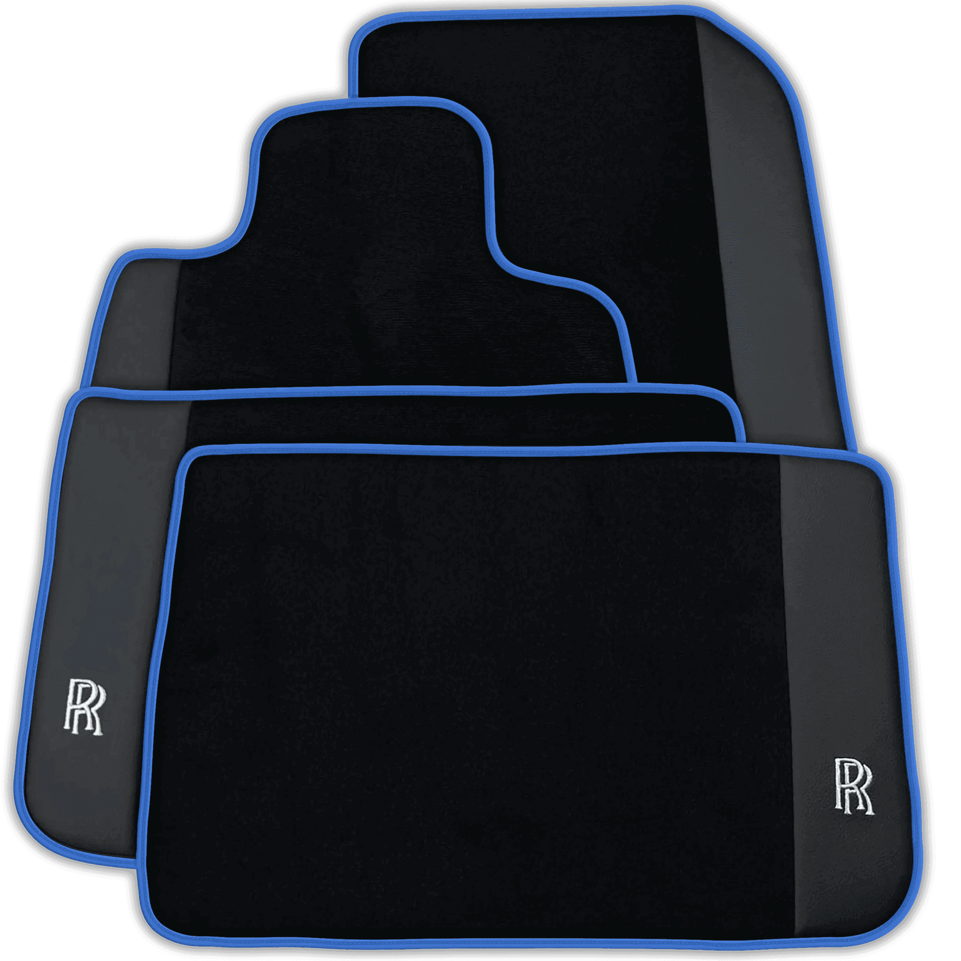 Black Floor Mats for Rolls Royce Spectre (2023-2024) with Leather | Various Trim Colors