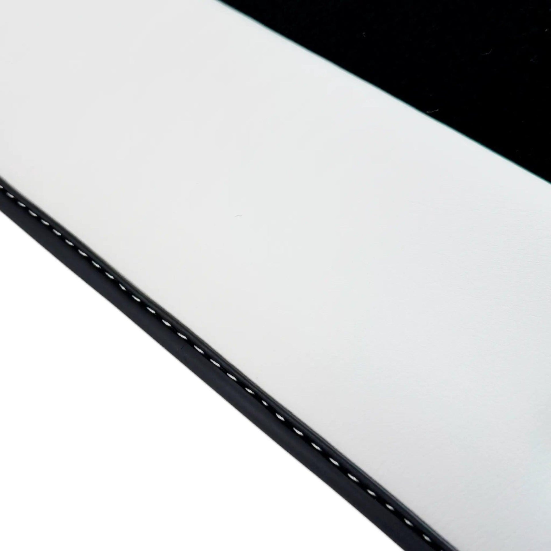 Black Floor Mats for Rolls Royce Spectre (2023-2024) with White Leather | RR Logo