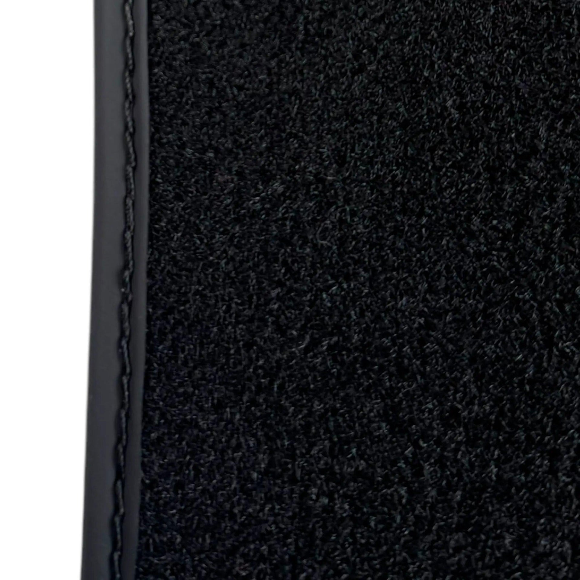 Black Floor Mats for Rolls Royce Spectre (2023-2024) with White Leather | RR Logo