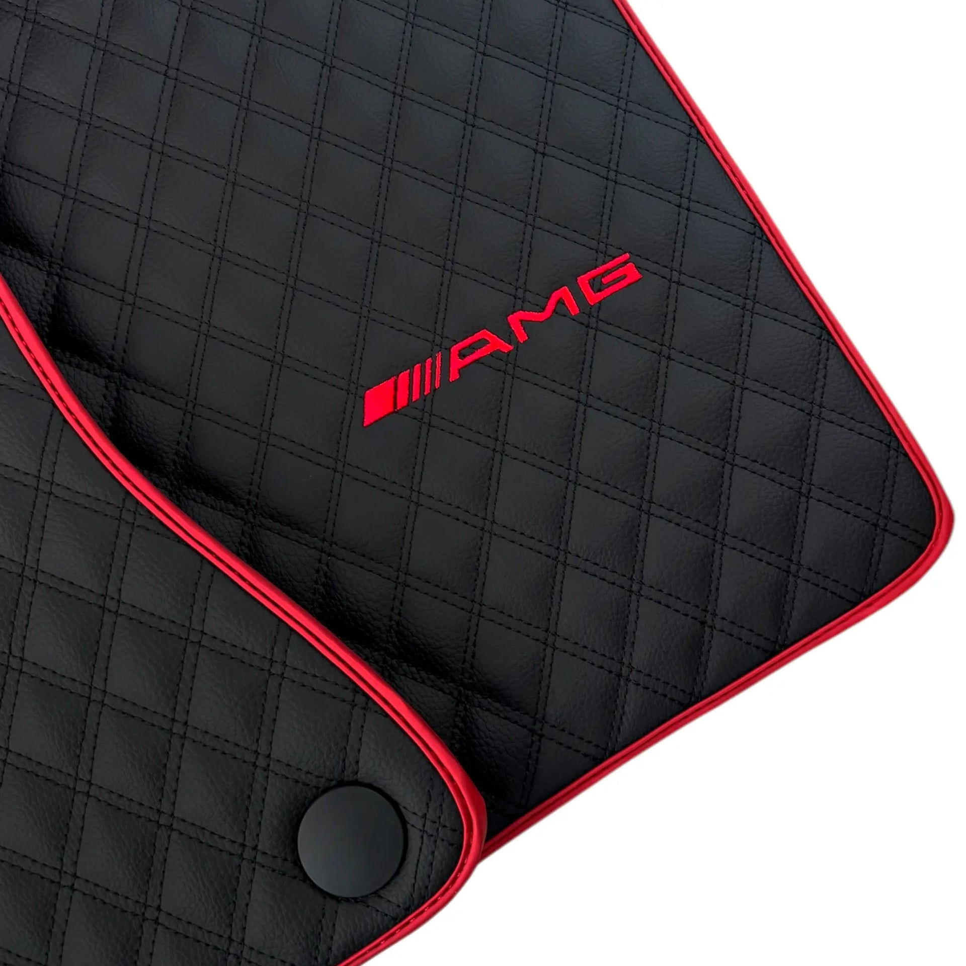 Premium Black Leather Floor Mats for Mercedes CLA C117 (2013-2019)