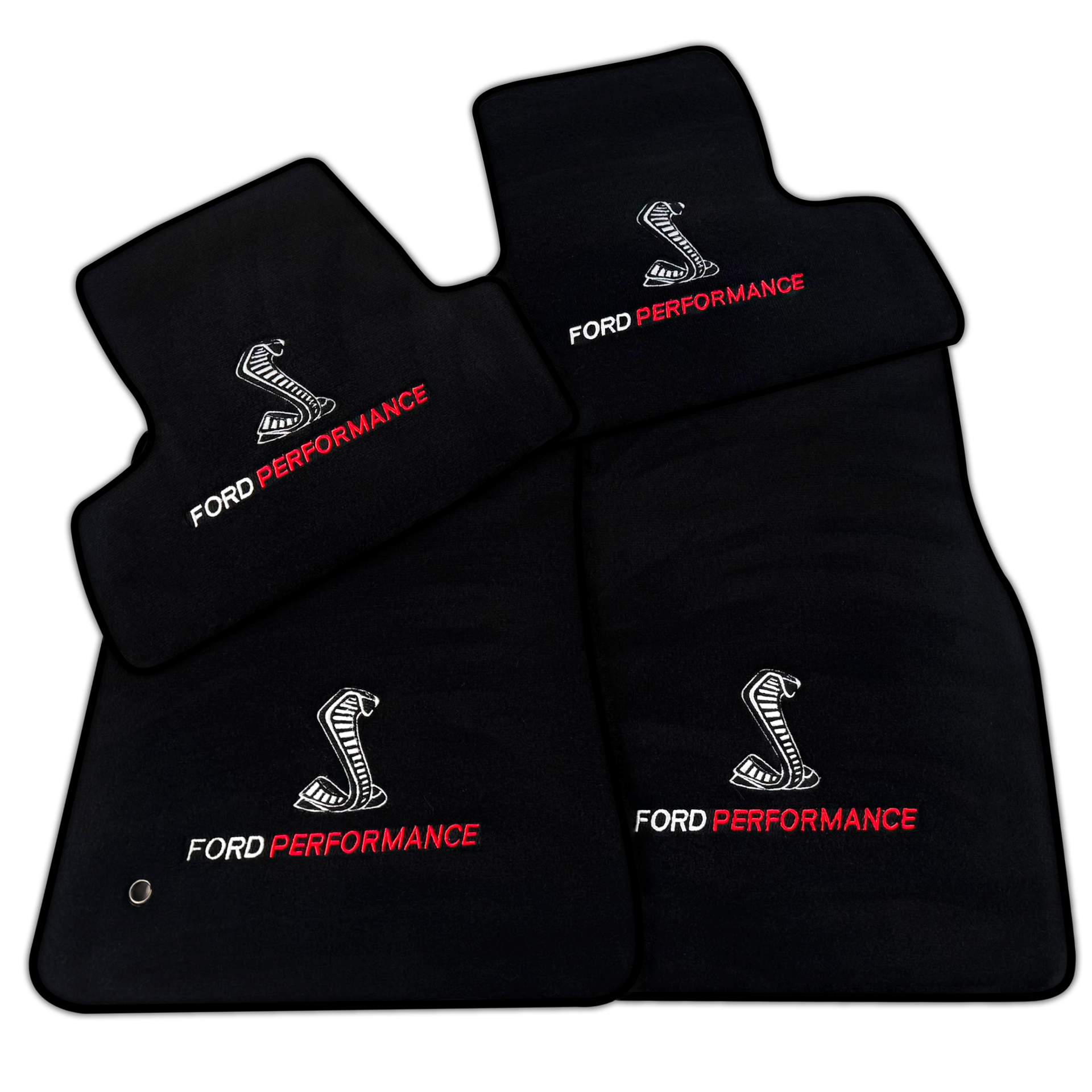 Customizable Black Floor Mats for Ford Mustang VI (2015-2023) Ford Performance