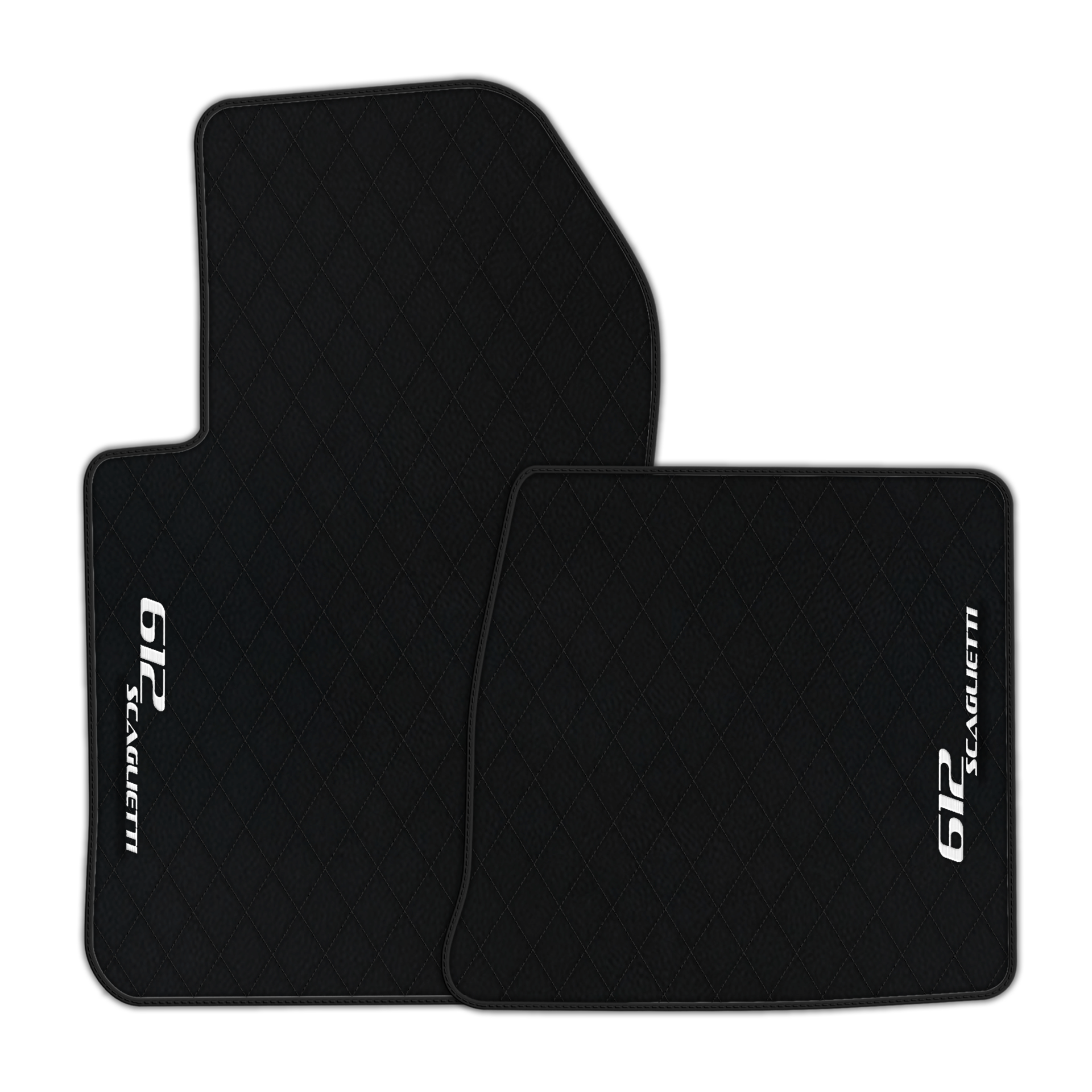 Luxury Black Leather Floor Mats for Ferrari 612 Scaglietti (2005-2011)