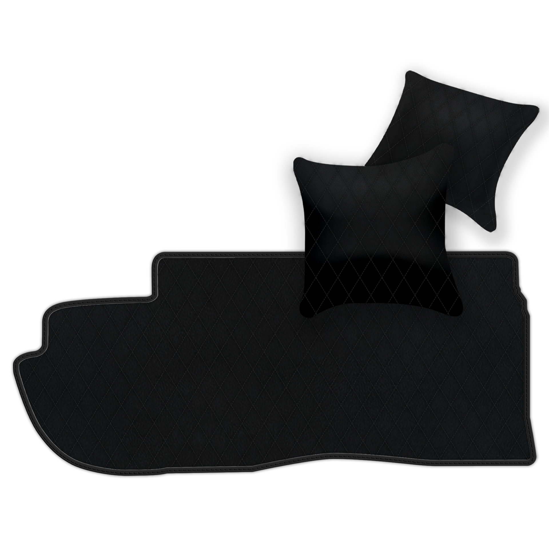 Custom Black Leather Floor Mats for Ferrari 599 Coupe (2006-2012)