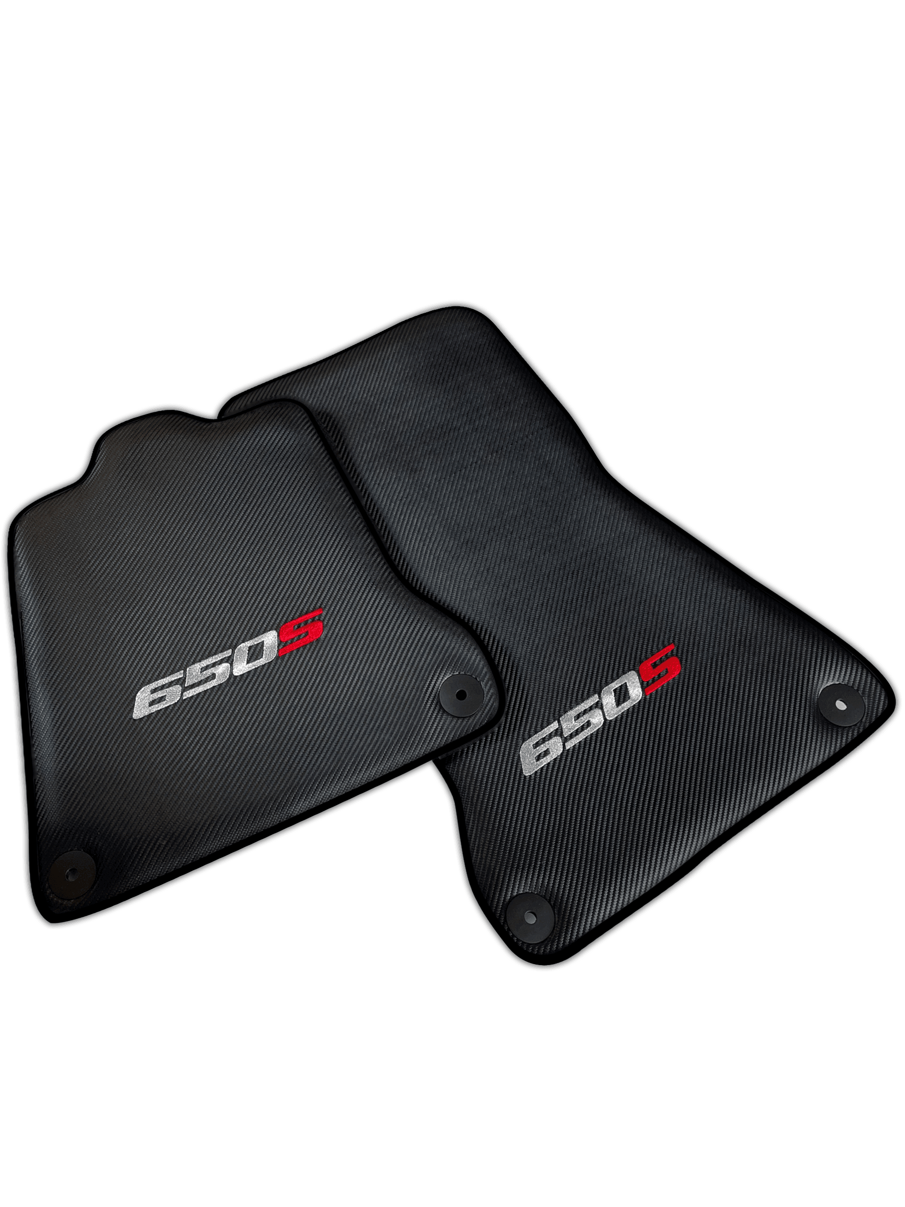 Carbon Fiber Black Floor Mats for McLaren 650S | Various Trim Colors