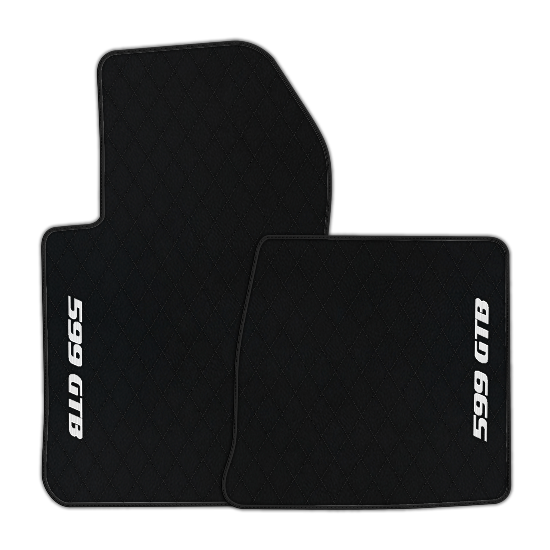 Custom Black Leather Floor Mats for Ferrari 599 Coupe (2006-2012)