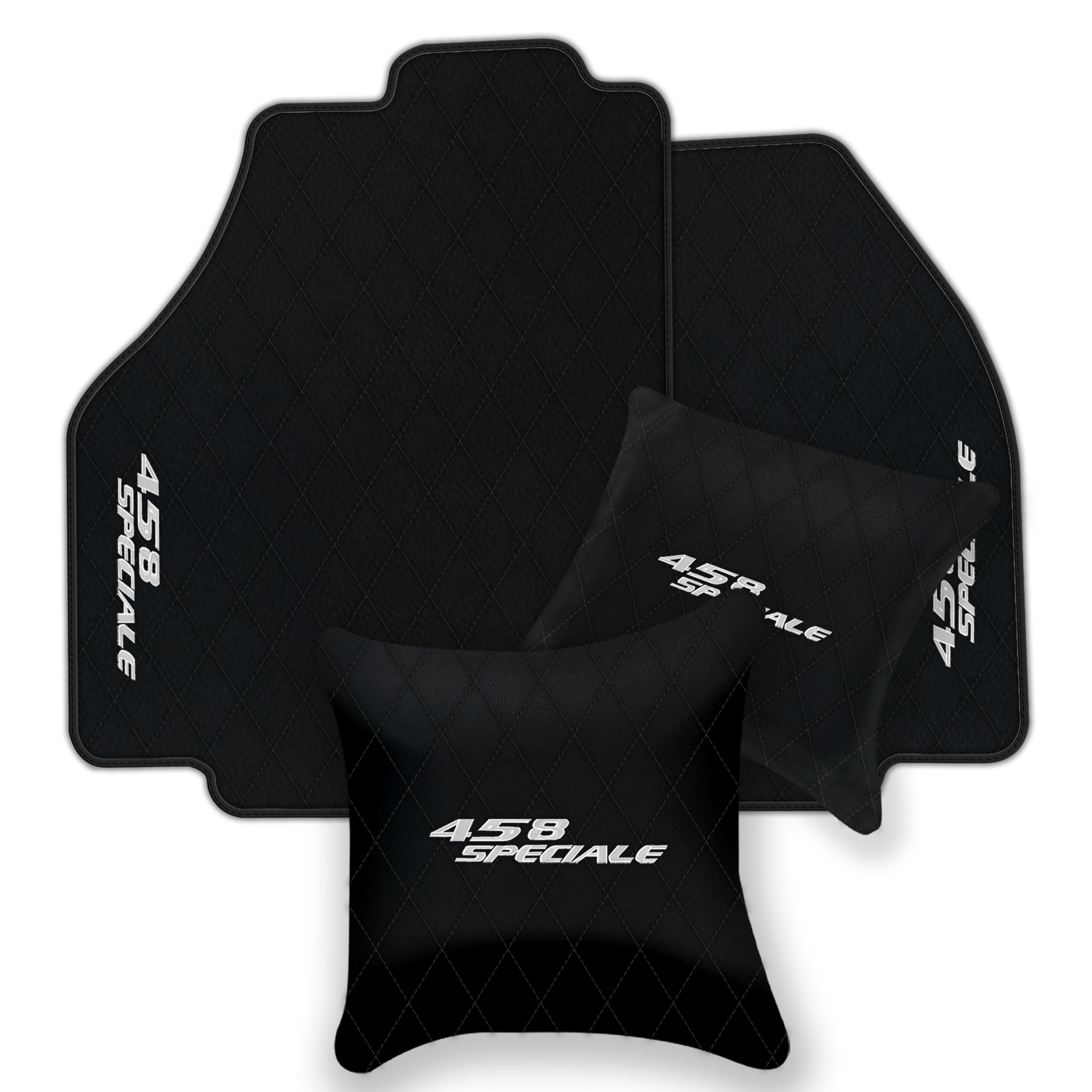 Premium Black Leather Floor Mats for Ferrari 296 GTS (2022-2025)