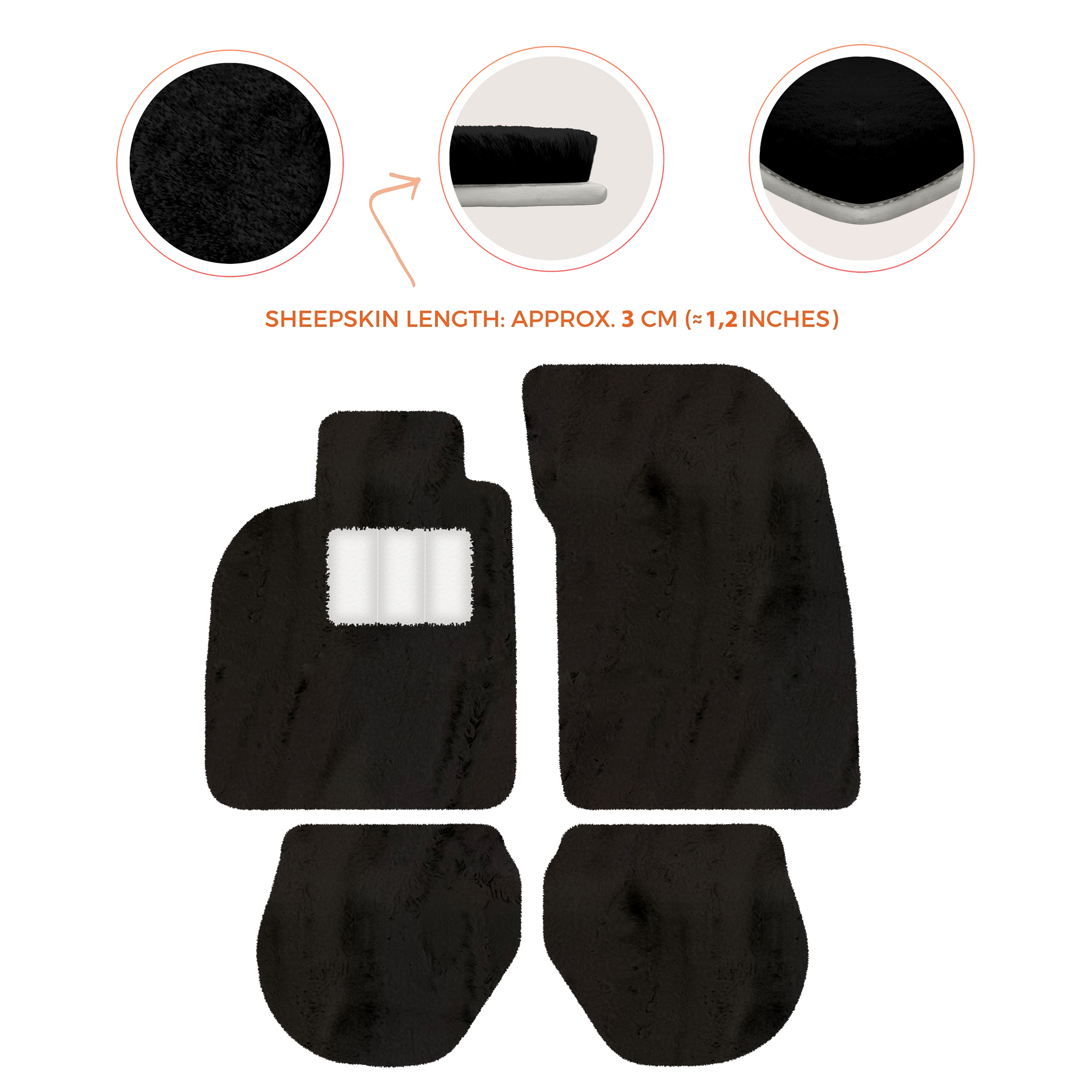 Customizable Leather Floor Mats with Divario Pattern for Porsche 911 - 993 (1994-1998) - AutoWin