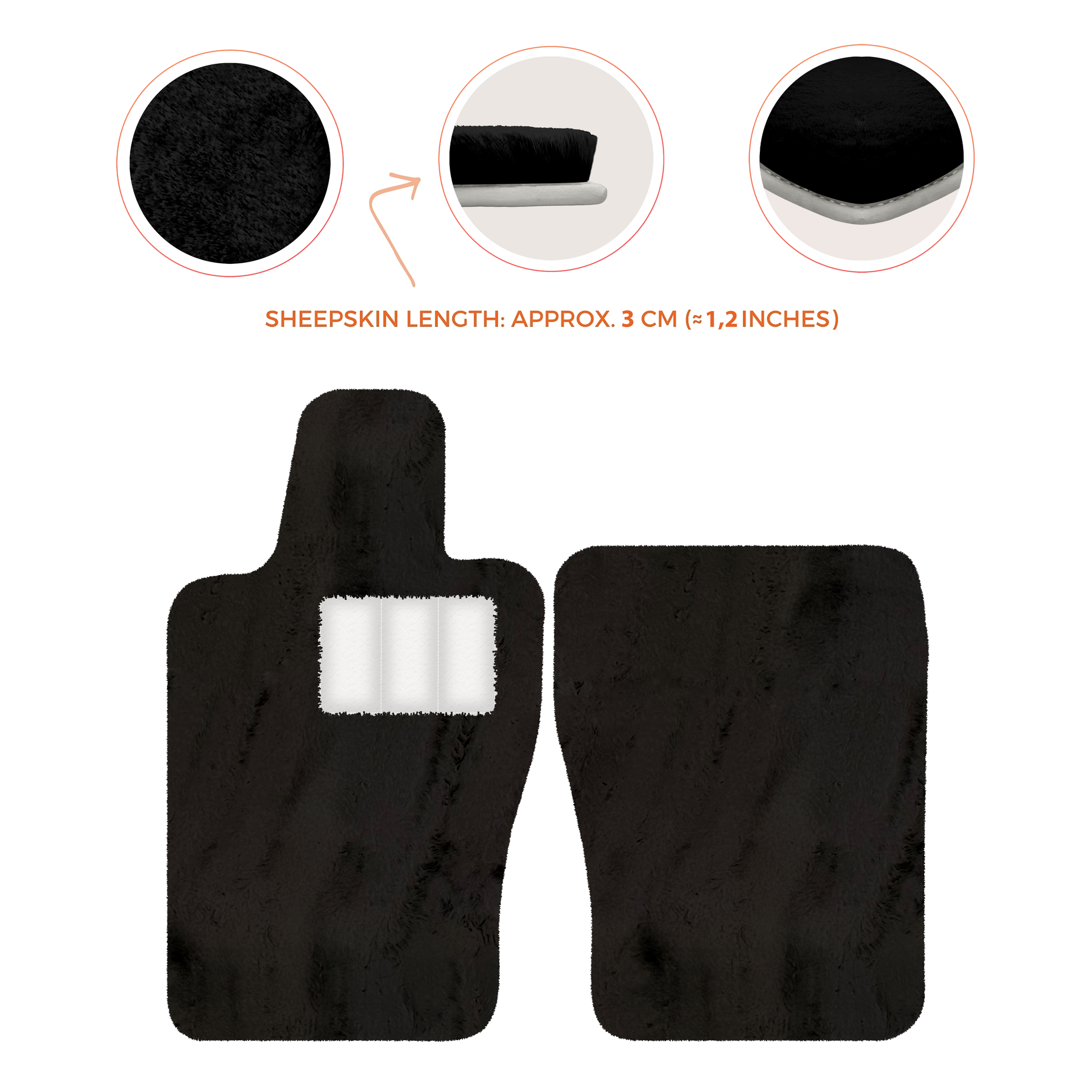 Premium Sheepskin Floor Mats for Aston Martin V8 Vantage (2019-2025)