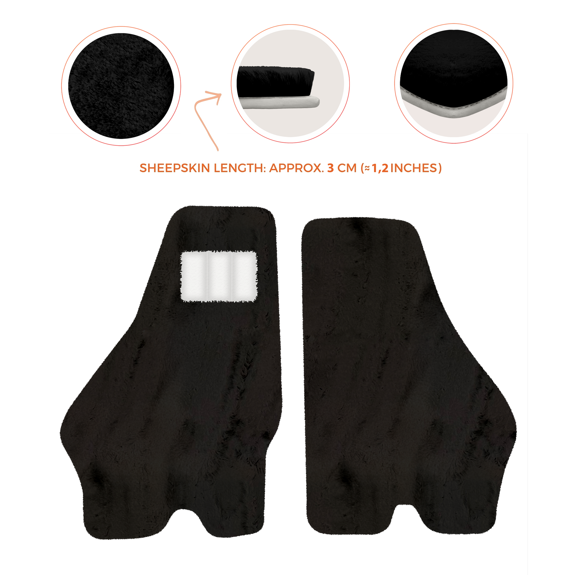 Luxury Sheepskin Floor Mats for Lamborghini Urus (2018-2026)