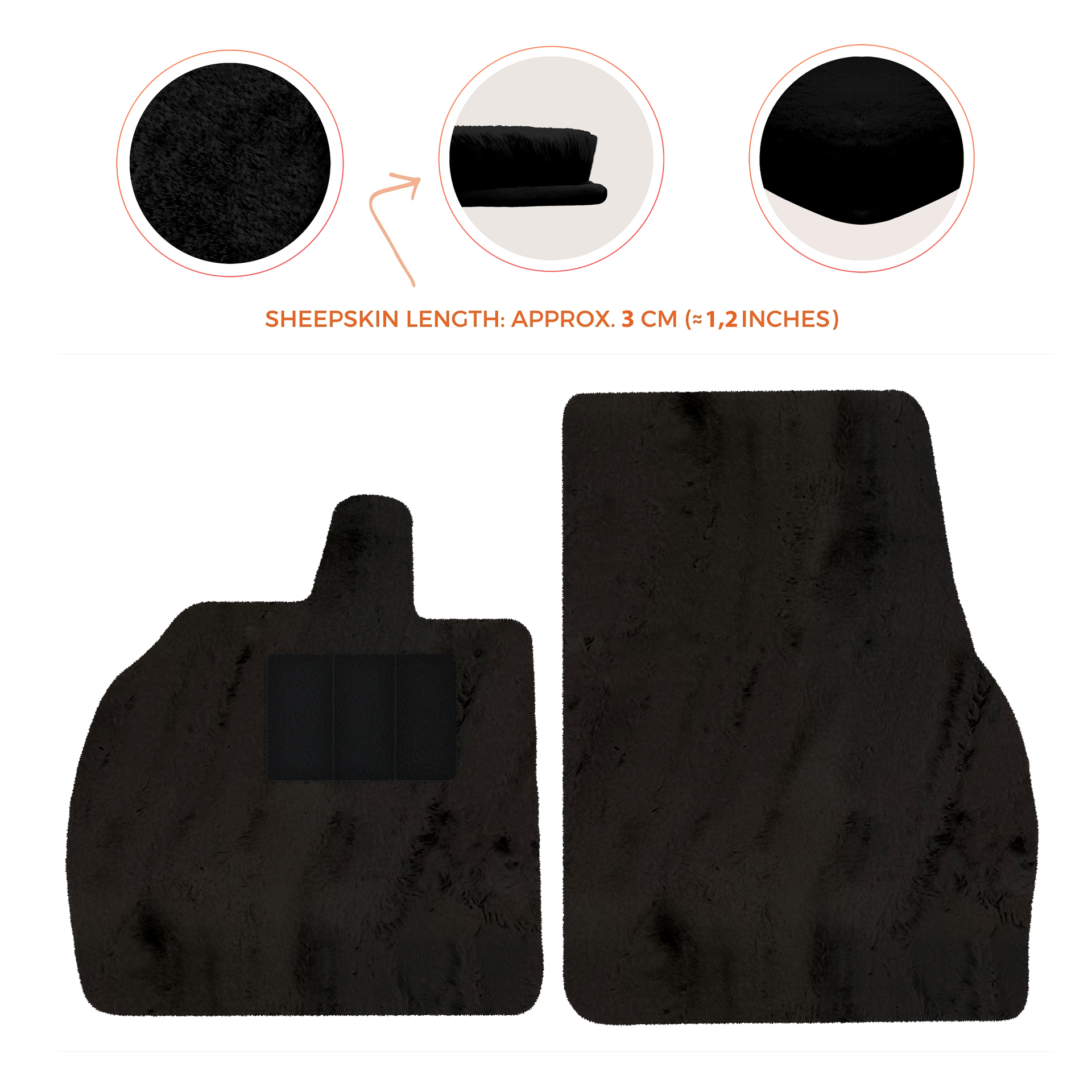 Luxury Sheepskin Floor Mats for Lamborghini Revuelto 2024-2025