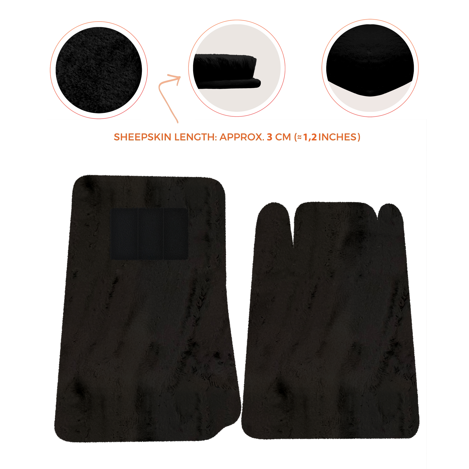 Lamborghini Jalpa Sheepskin Floor Mats (1981-1988) - Premium Luxury