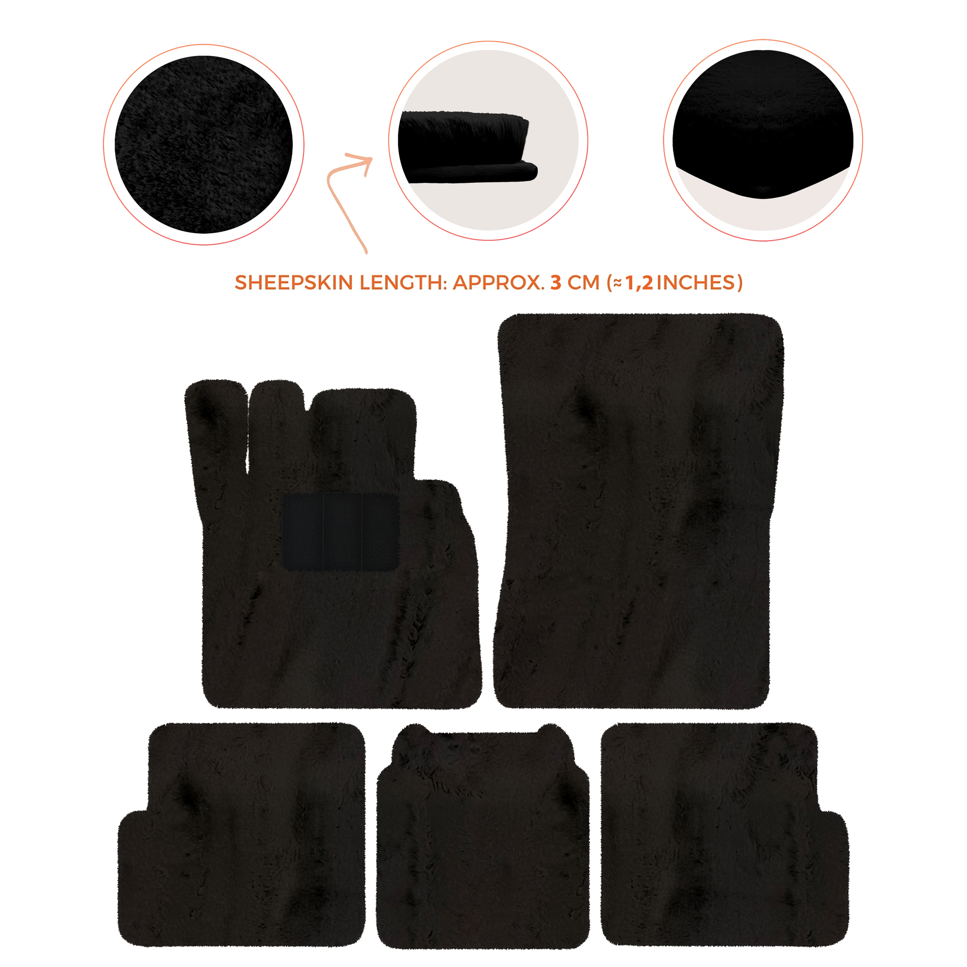 Premium Sheepskin Floor Mats for Ferrari 296 GTS (2022-2025)