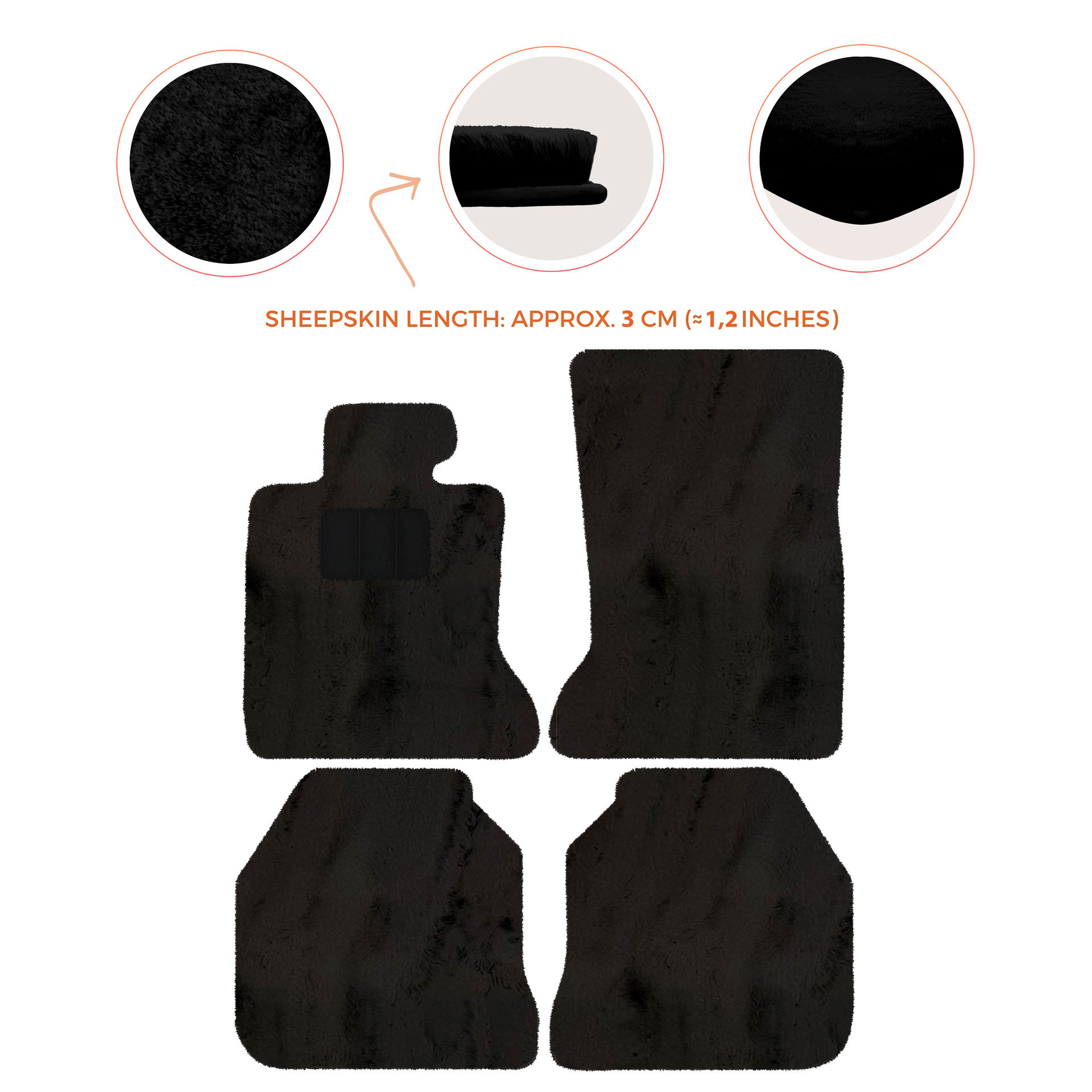 Luxury Sheepskin Floor Mats for Rolls-Royce Ghost RR2 (2010-2014)