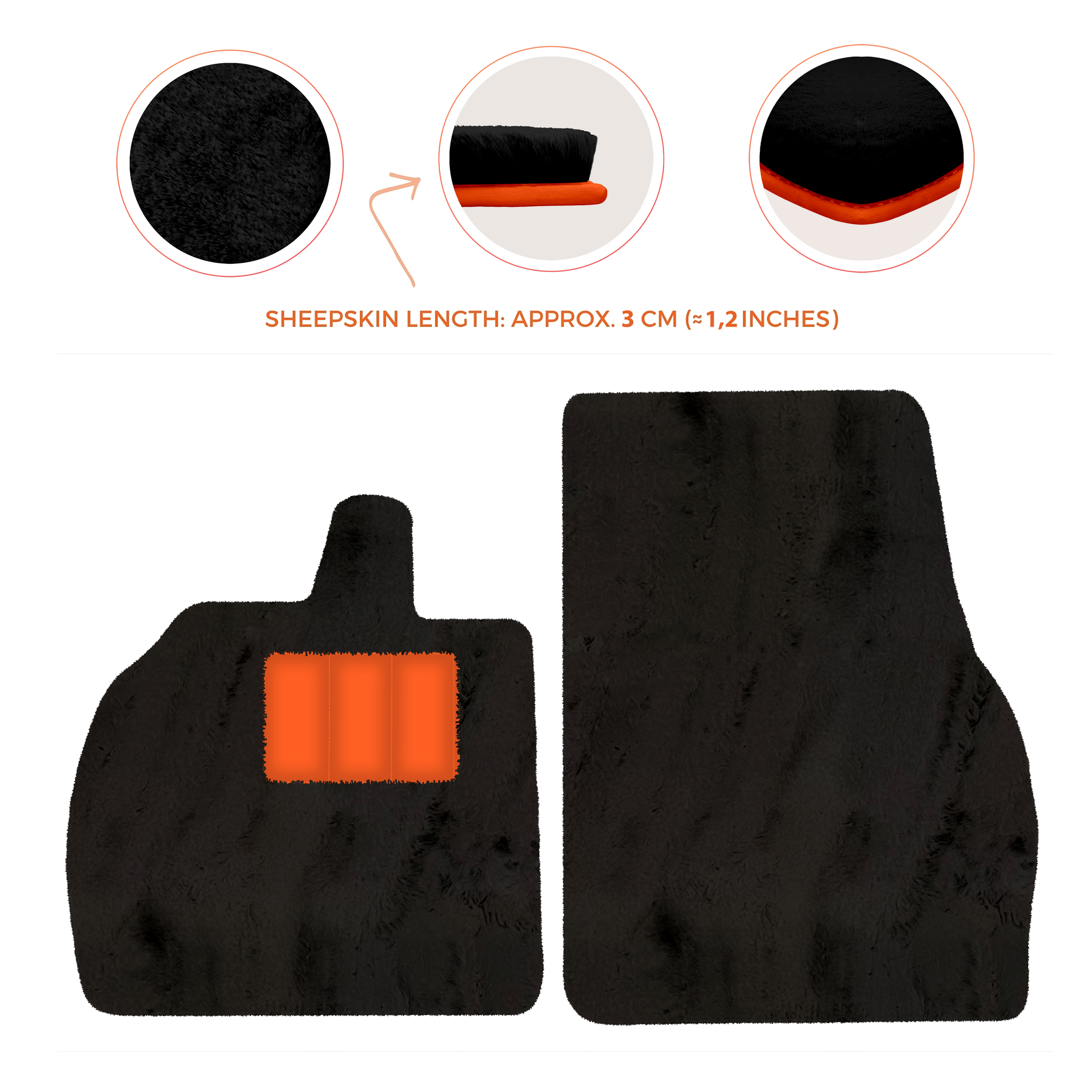 Luxury Sheepskin Floor Mats for Lamborghini Revuelto 2024-2025