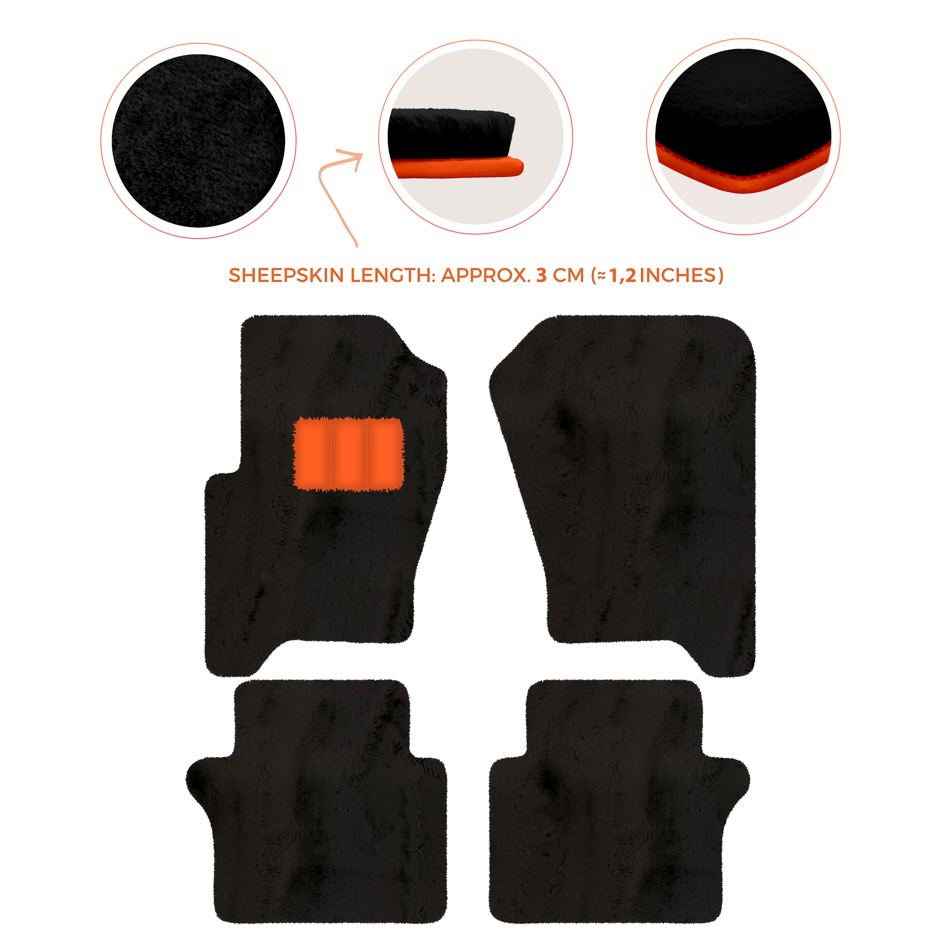 Luxury Sheepskin Floor Mats for Your Range Rover Sport 2005-2010