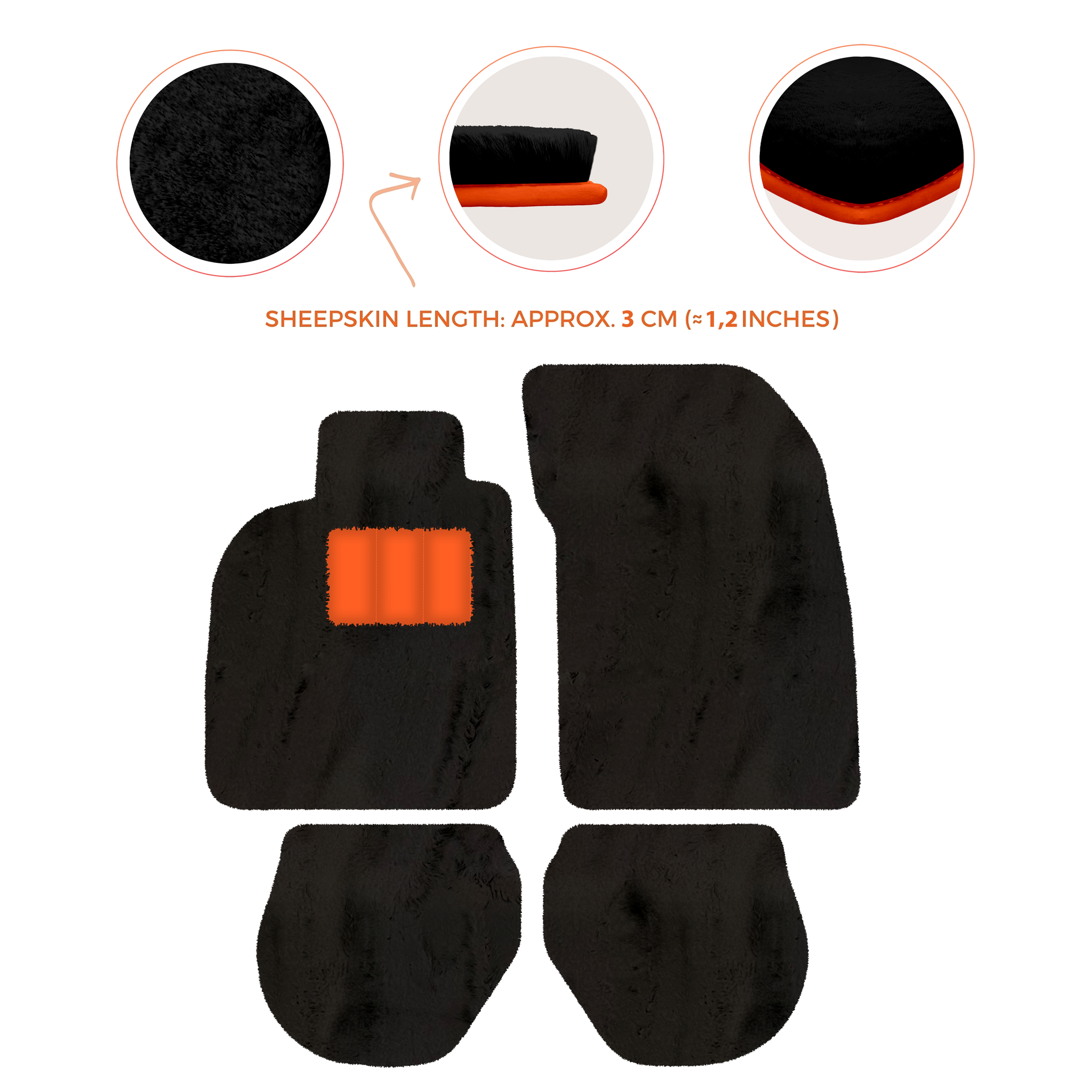 Customizable Leather Floor Mats with Divario Pattern for Porsche 911 - 993 (1994-1998) - AutoWin