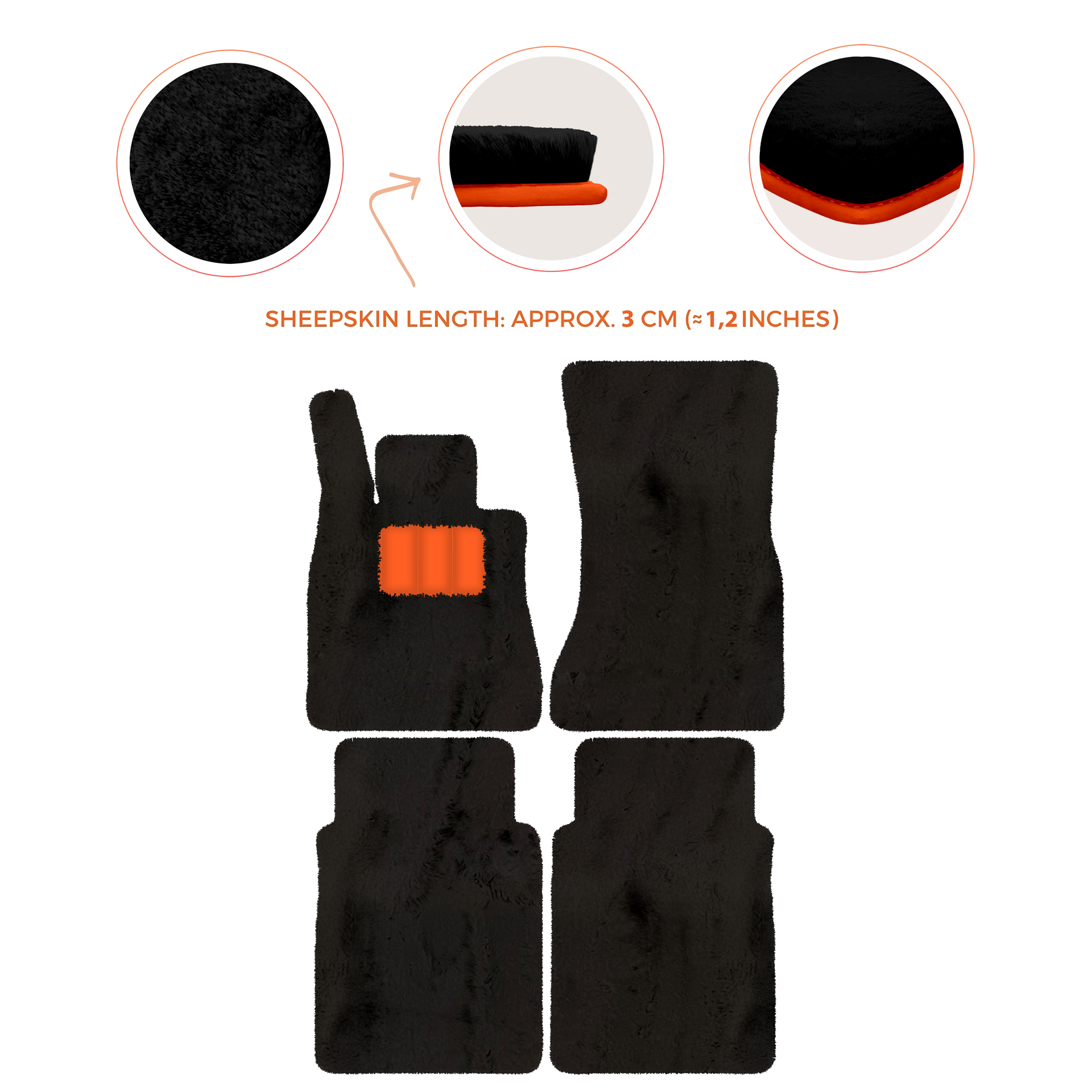 Luxury Sheepskin Floor Mats for Mercedes-Benz G-Class W463 (2018-2023)