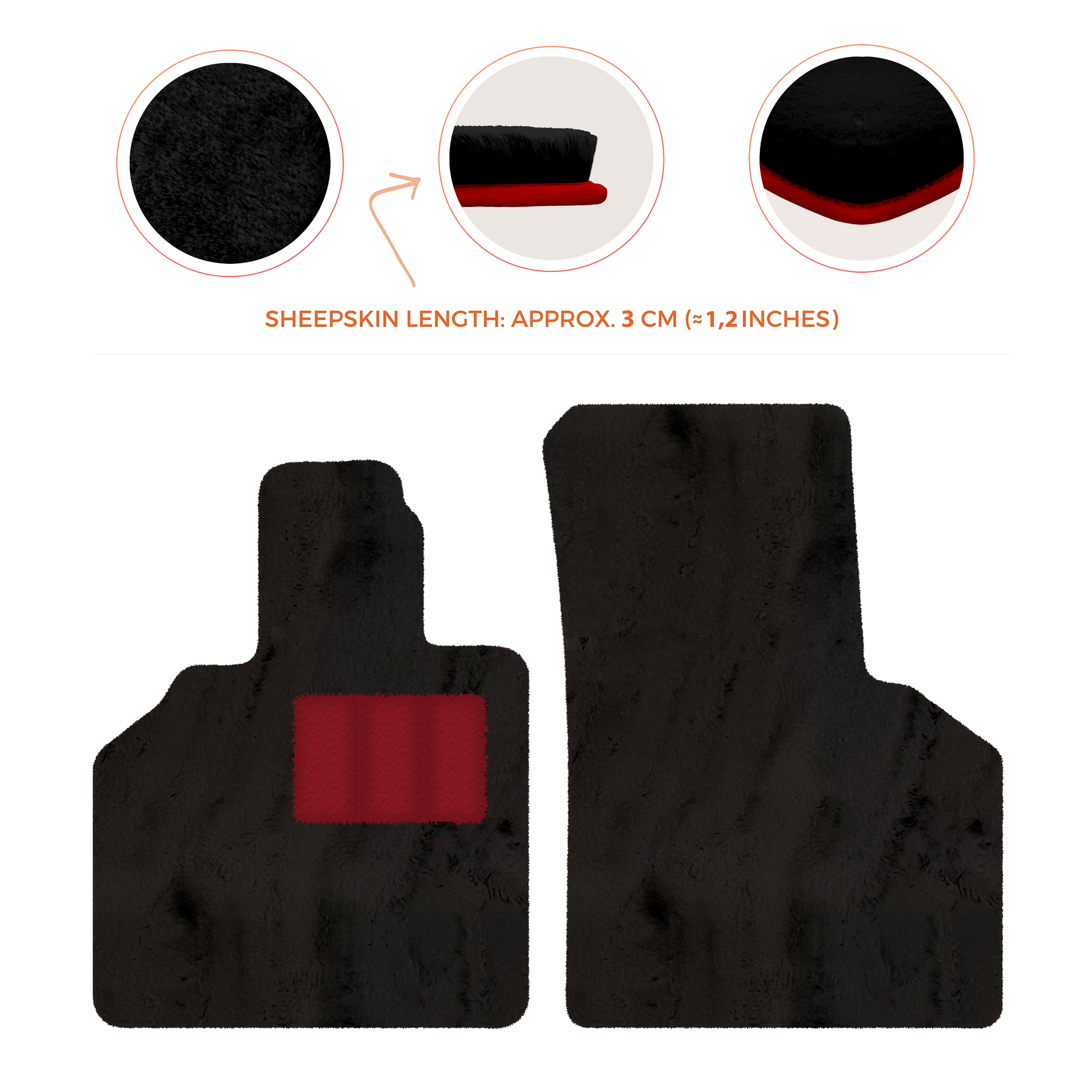 Premium Sheepskin Floor Mats for Lamborghini Aventador (2012-2022)