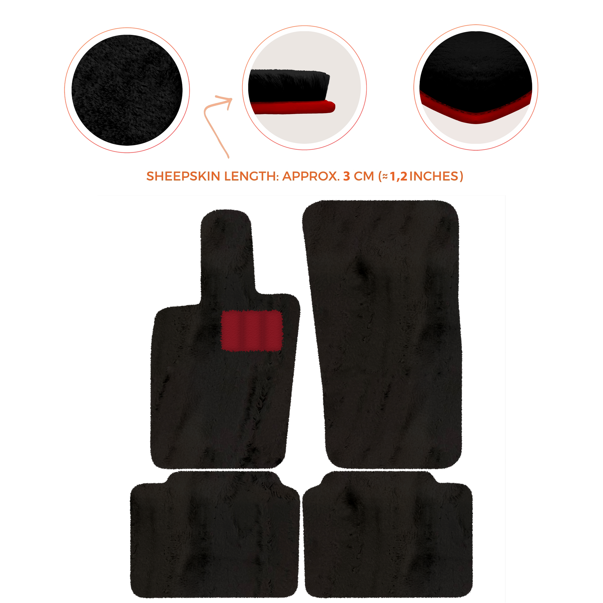 Luxury Sheepskin Floor Mats for Porsche Panamera (2017-2023)