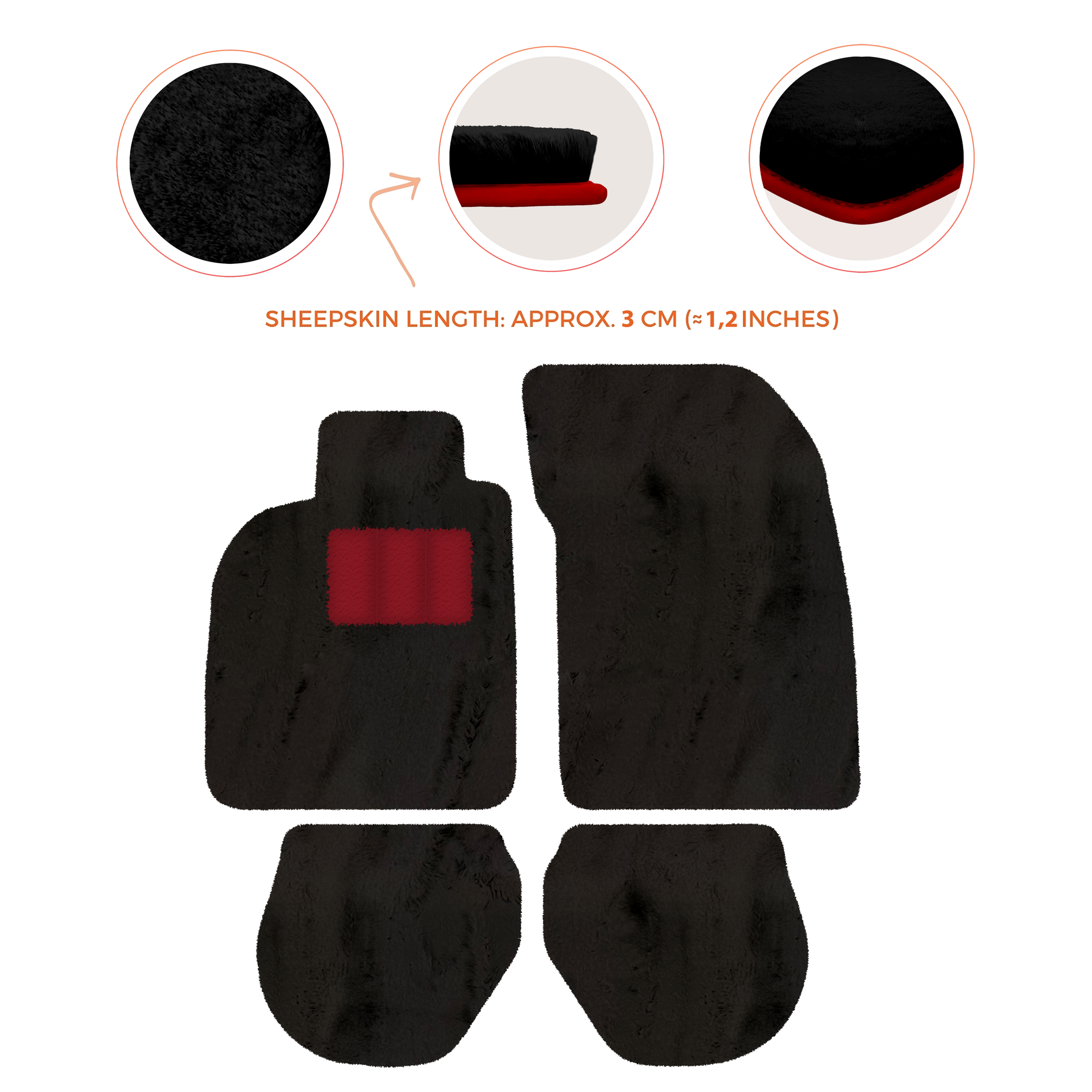 Customizable Leather Floor Mats with Divario Pattern for Porsche 911 - 993 (1994-1998) - AutoWin